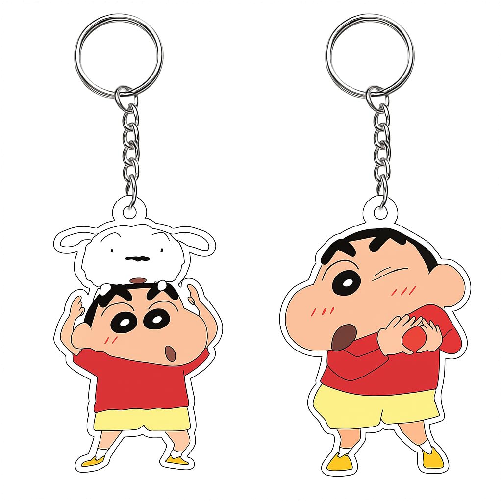 Shinchan Acrylic Keychain Combo for Anime Fans | Cartoon Character Key Ring for Boys Girls | Cute Shinchan Bag Accessories | Gift for Kids Return Gift Birthday Collectible-image-20