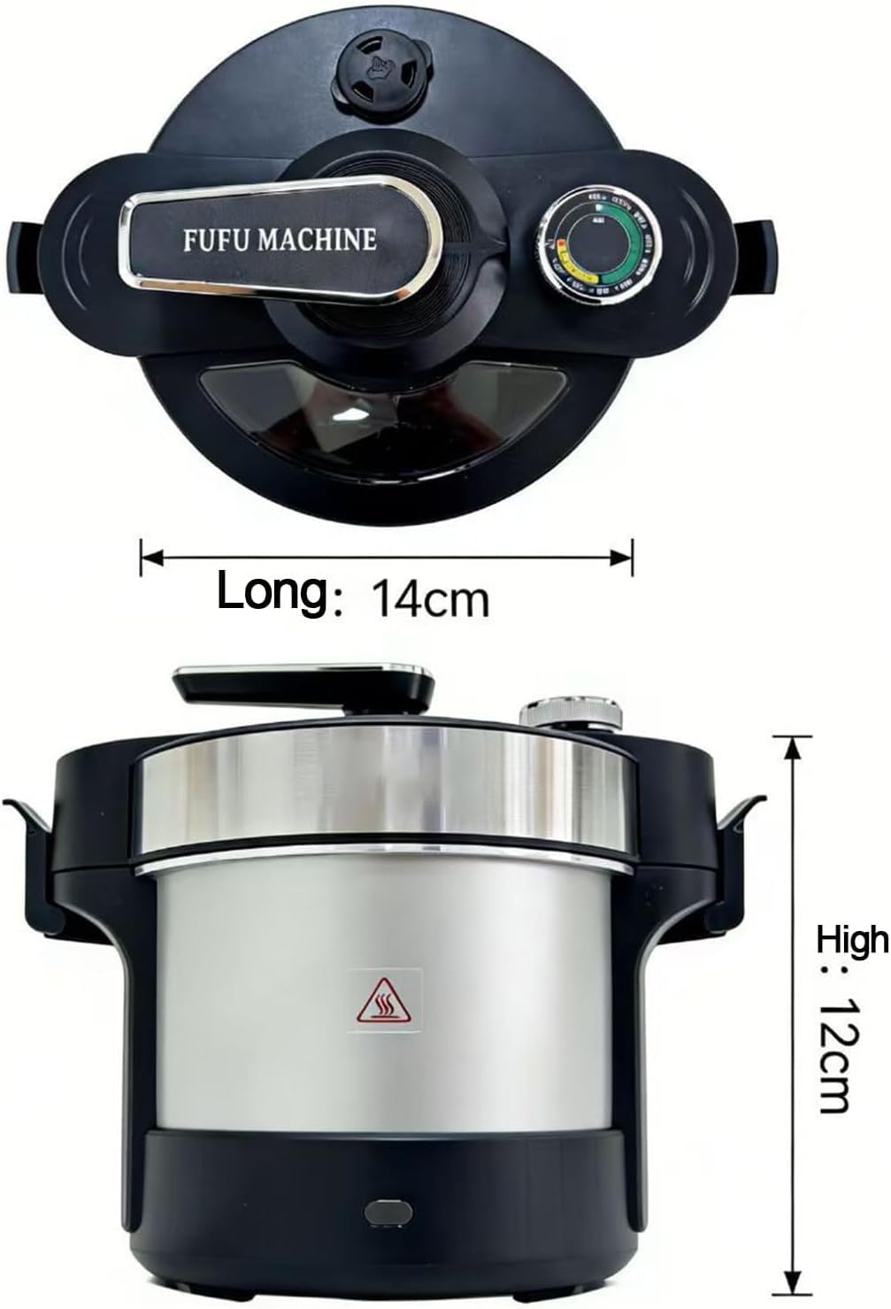 Machine à ignames pilonnée, transformateur alimentaire multifonctionnel de 1000W, acier inoxydable durable, fonctionnement sans effort, facile à nettoyer, idéal pour le fufu, cuisine africaine, sert 5