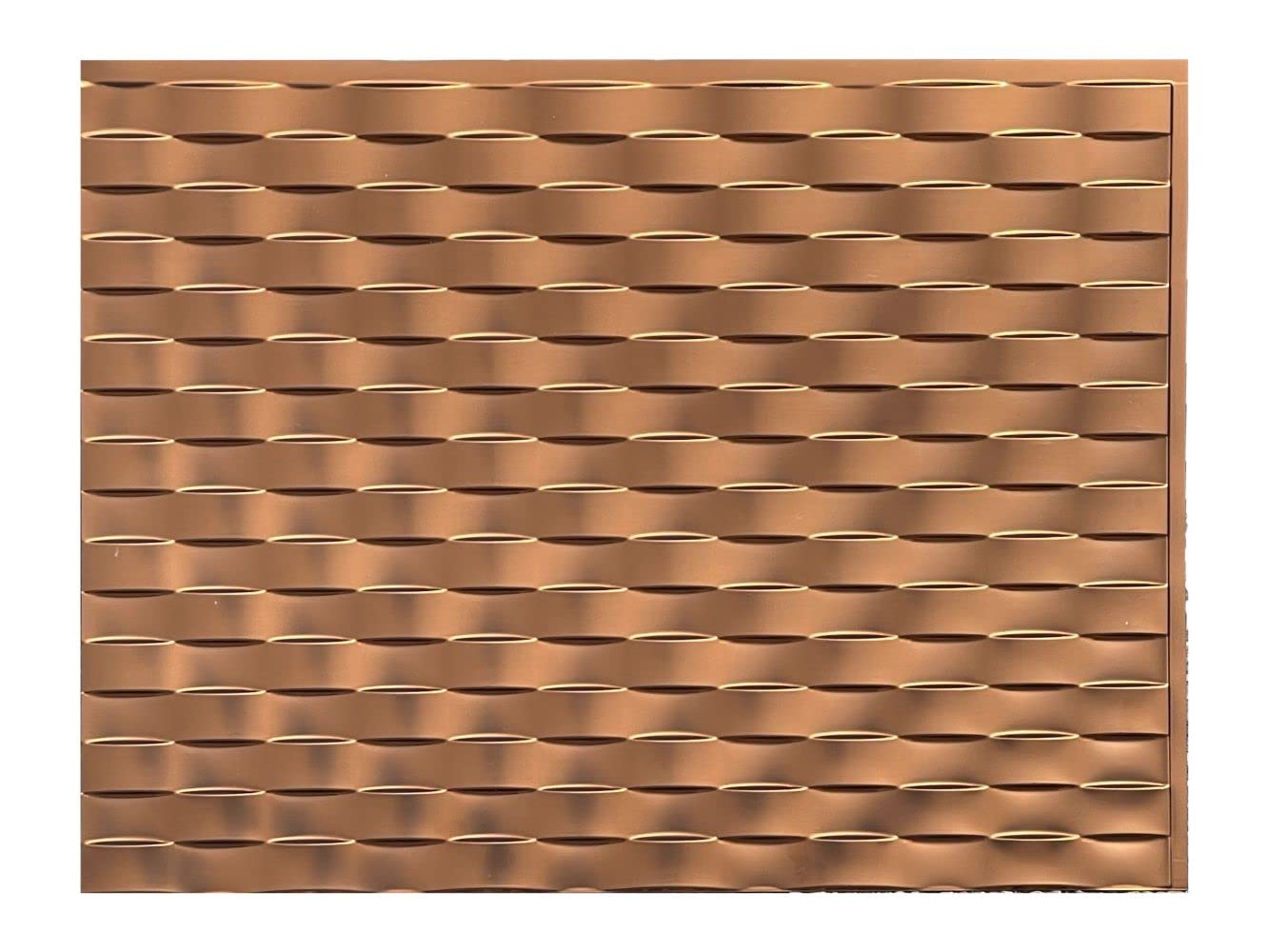 Retro-Art 3D Backsplash Wall Panels for Kitchen, Pack of 10, Geometric Woven Pattern in Bronze Gold, PVC, 24.5 x 18.5, Cover 31.48 sq.ft. 703526