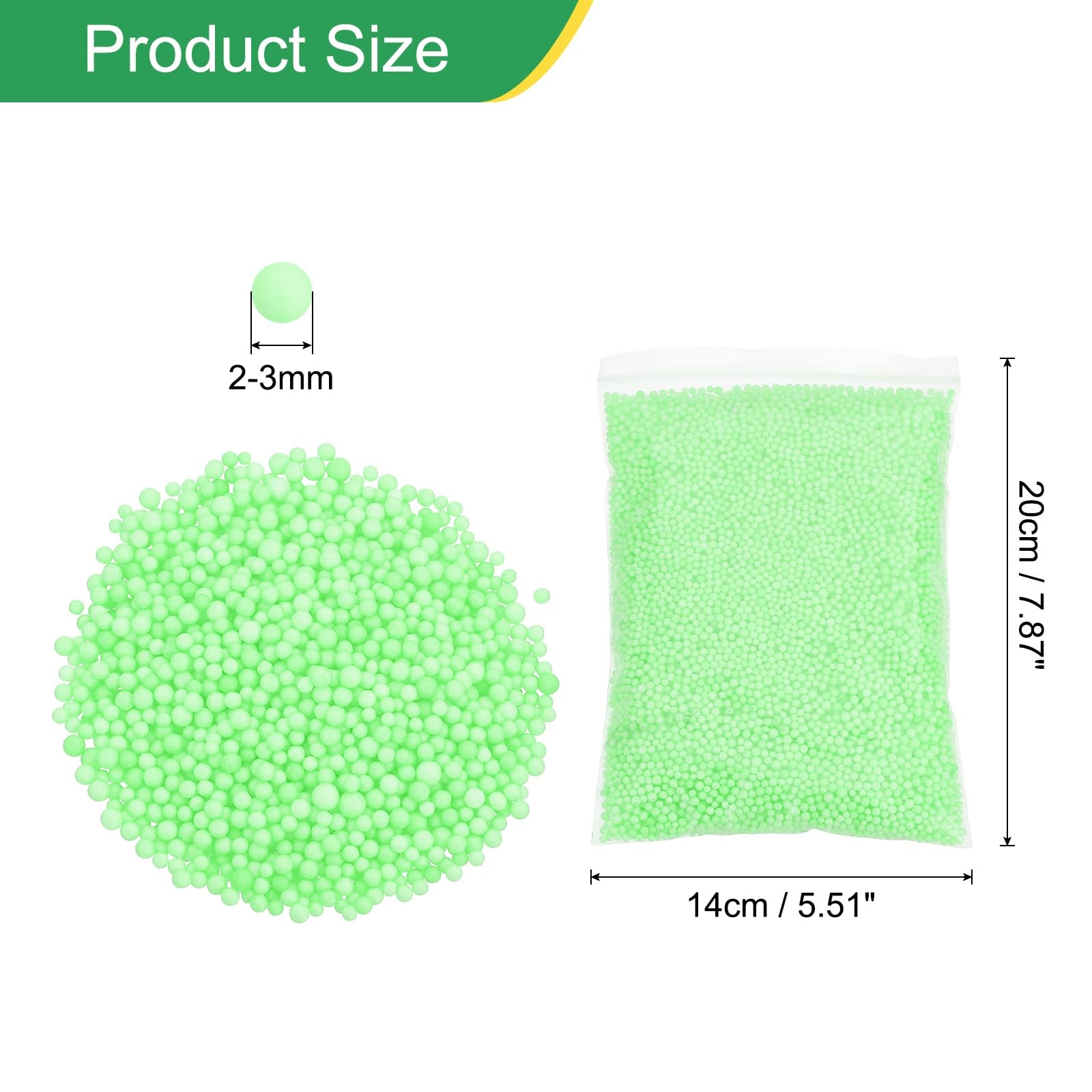 PATIKIL Foam Beads, 2-3mm Foam Balls, Mini Small Balls Polystyrene Beads for DIY Craft Supplies Wedding Party Art Homemade - Image 2