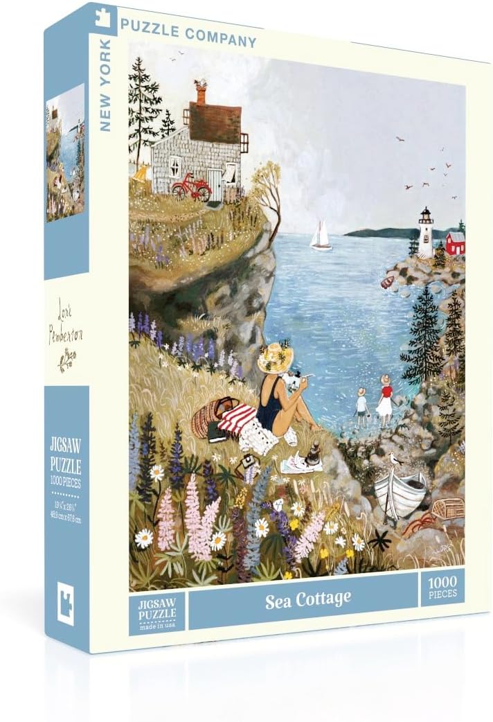 New York Puzzle Company - Loré Pemberton Sea Cottage - 1000 Piece Jigsaw Puzzle for Adults by Loré Pemberton