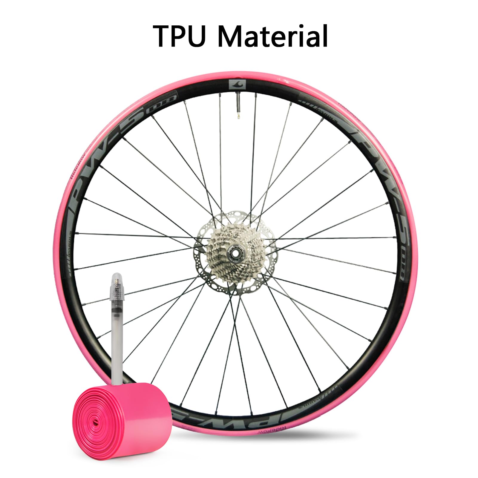 36g Bike Inner Tube TPU Ultralight Strada Bicicletta 700x18/23/25/28/30/32C(4pcs Patch di Riparazione)