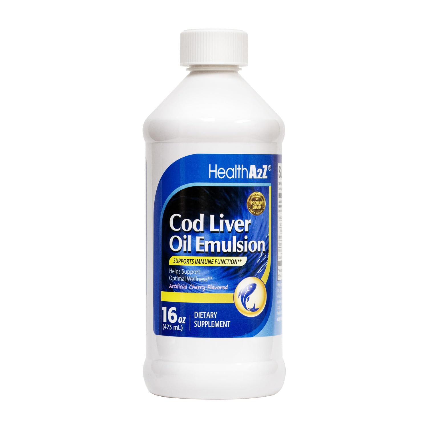 HealthA2Z&reg; Cod Liver Oil with Vitamins A, D, E