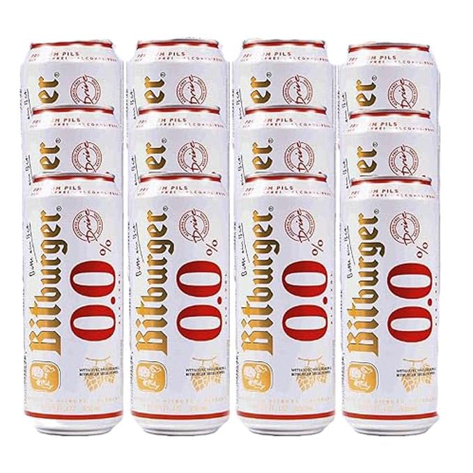 Bitburger Drive Non-Alcoholic Beer, Award Winning Beer from Germany, 16oz Can, 12 Pack