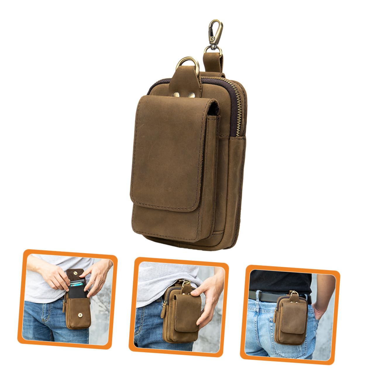 Gatuida Pochette pour Téléphone Portable Étui de Ceinture Compact et Léger pour Ranger Clés Écouteurs et Accessoires
