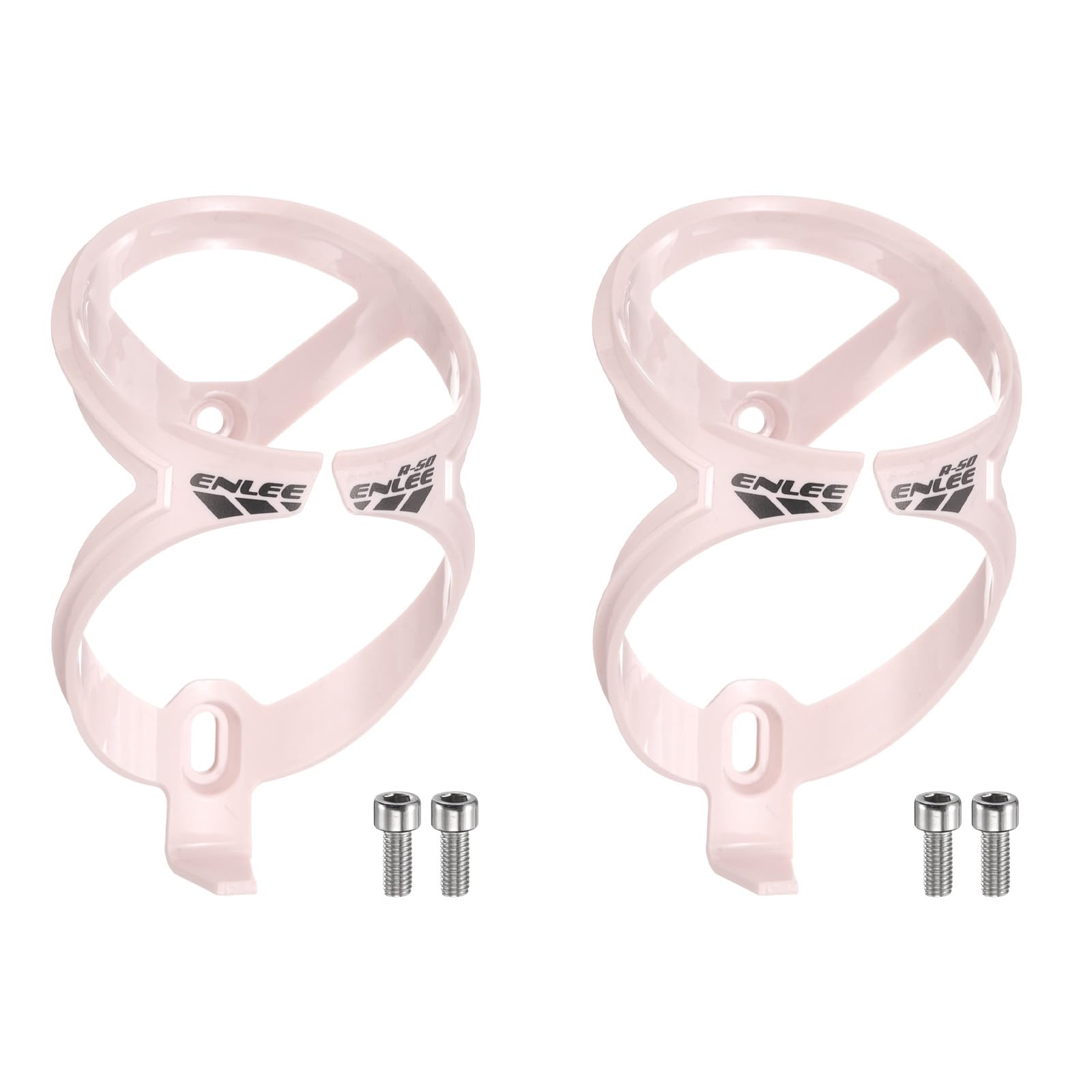 sourcing map 2pcs Bicycle Water Bottle Holder Ultra Lightweight Universal Bike Bottle Cages Cycling Cup Holder for MTB Road Gravel, Pink