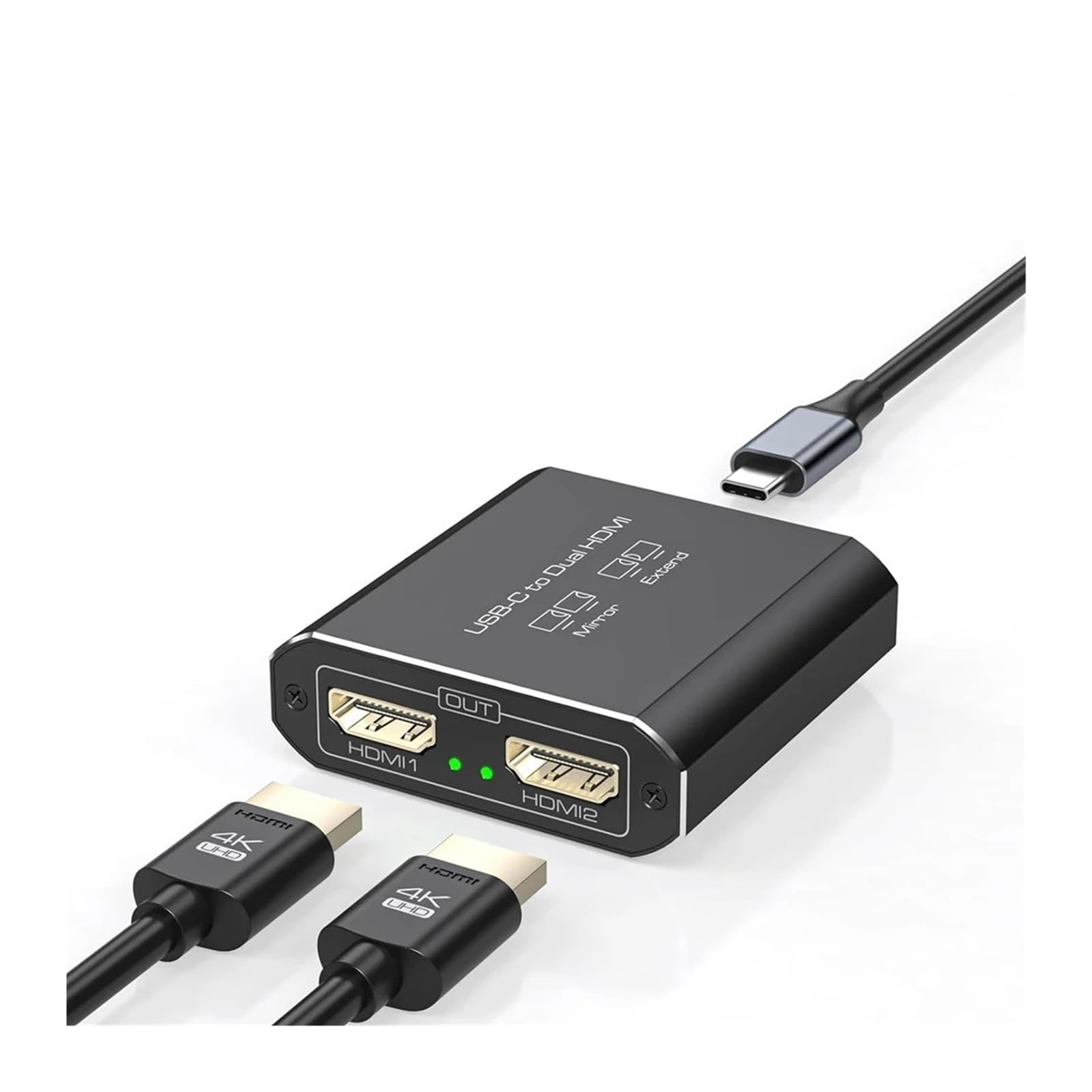 Adattatore 4K 60Hz da 3 a doppio USB C tipo a hub splitter 1 ingresso 2 uscite MST esteso for laptop