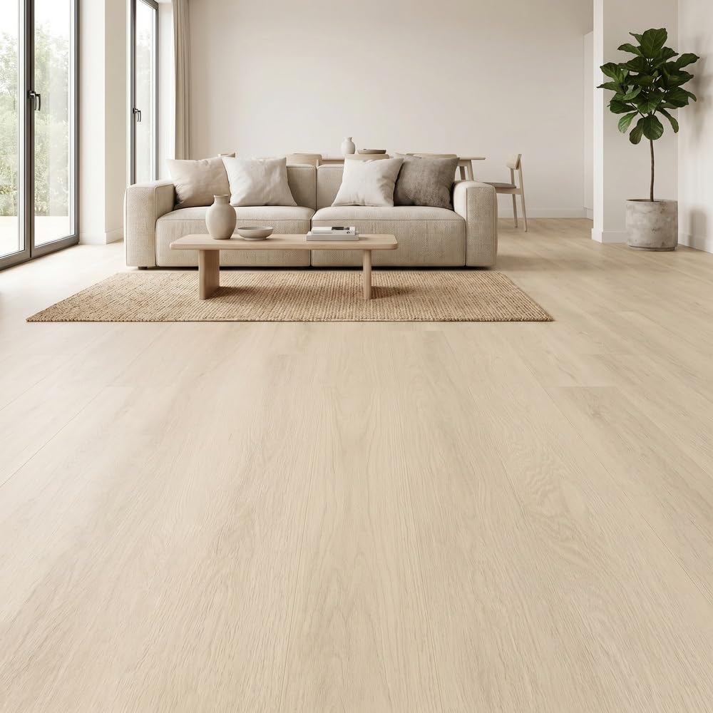 Pavimentos Arquiservi -【PACK Suelo Vinílico SPC XL Roble Rey 2,23 m² + Rodapie 1 tira = 2,25 ml + 1 Pletina 1m】