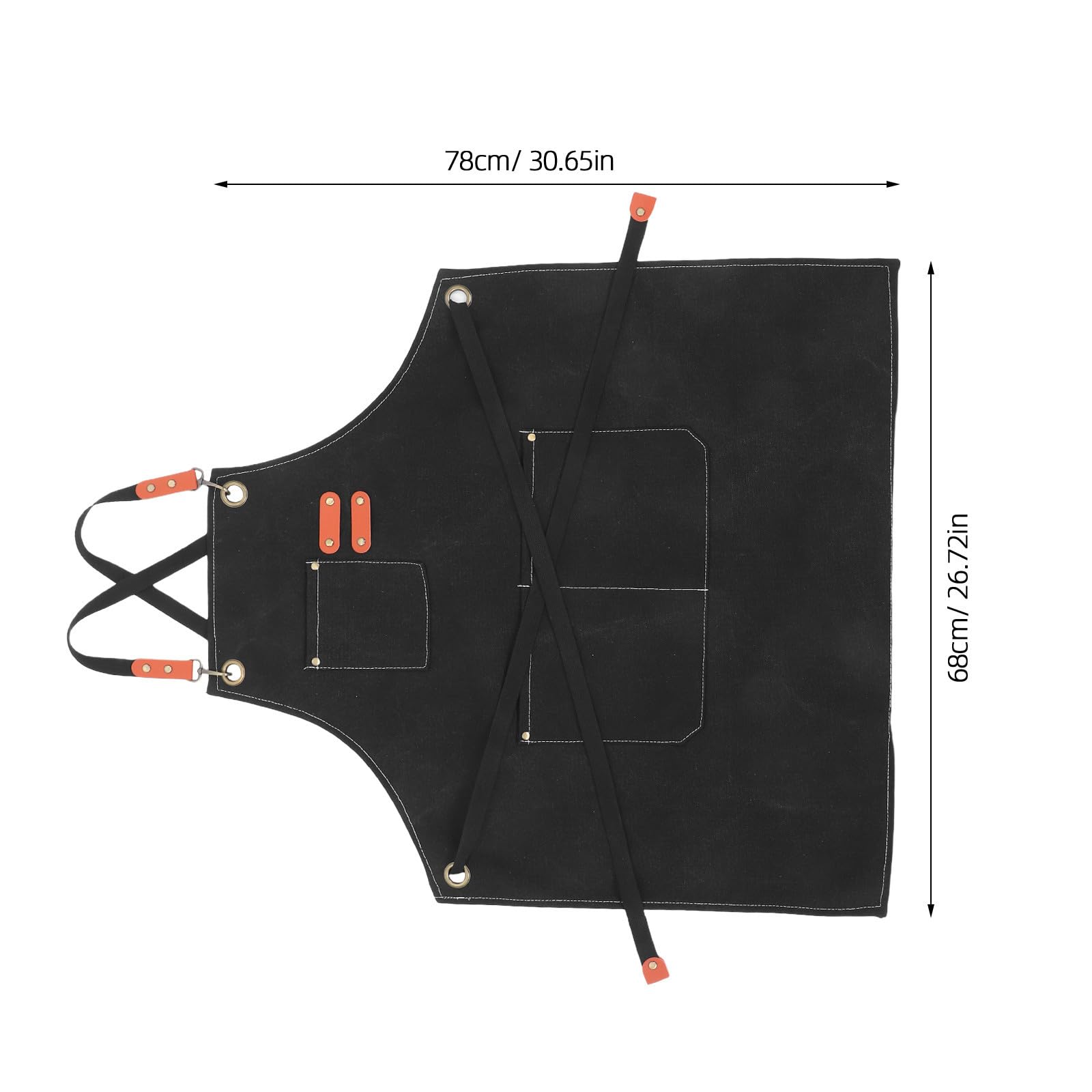 Sewroro 2 Piezas Delantal de Cocina de Lona con Múltiples Bolsillos, Diseño Sencillo y Resistente al Aceite, Adecuado para Barbacoa y Repostería, para Hombres y Mujeres