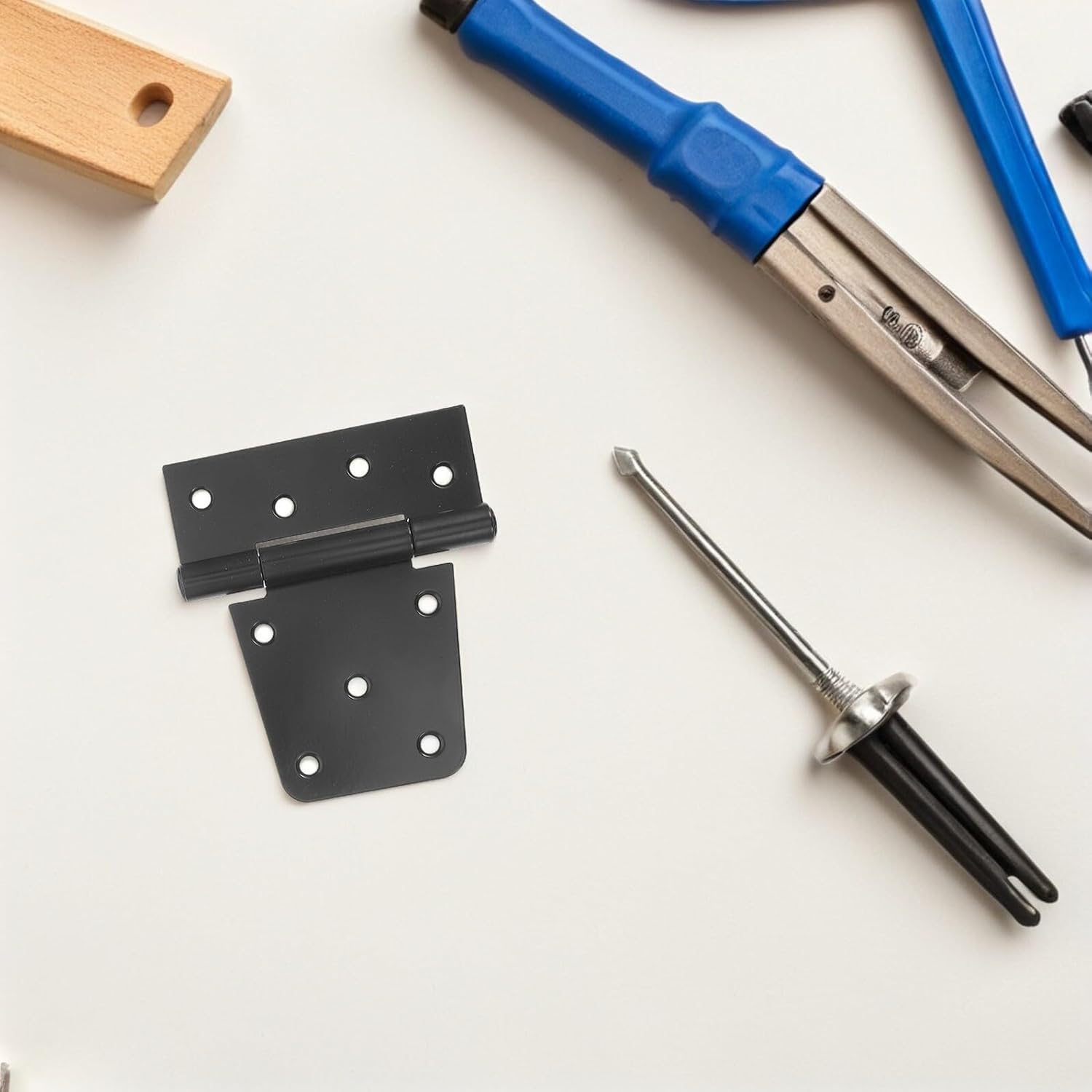 Gadpiparty Heavy Duty Gate Hinges 3.5 Inch Black Metal Strap Hinges for Wood Fence Barn Shed Door Security Gate Hardware 4pcs Set