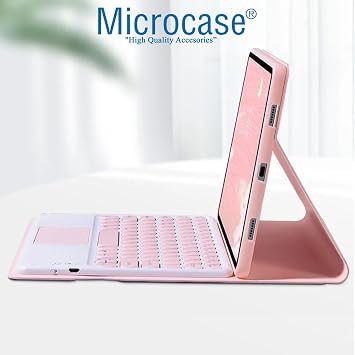 Bluetooth Touchpad Keyboard + Stand Case compatible with Microcase Lenovo Tab M11 11 inch Tablet - BKK5 Pink