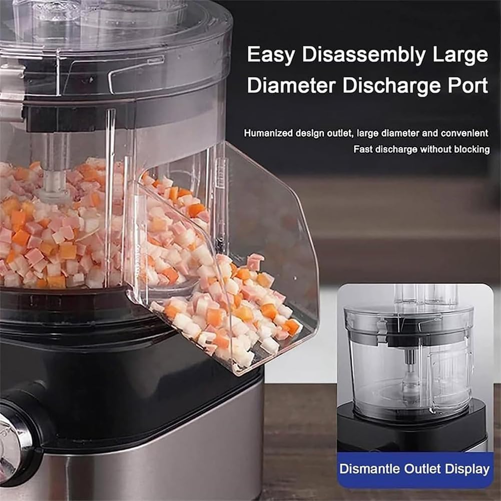Picadora eléctrica de verduras, procesador de patatas de 600 W con 5 moldes de acero inoxidable, capacidad de 5000 ml para uso comercial y doméstico