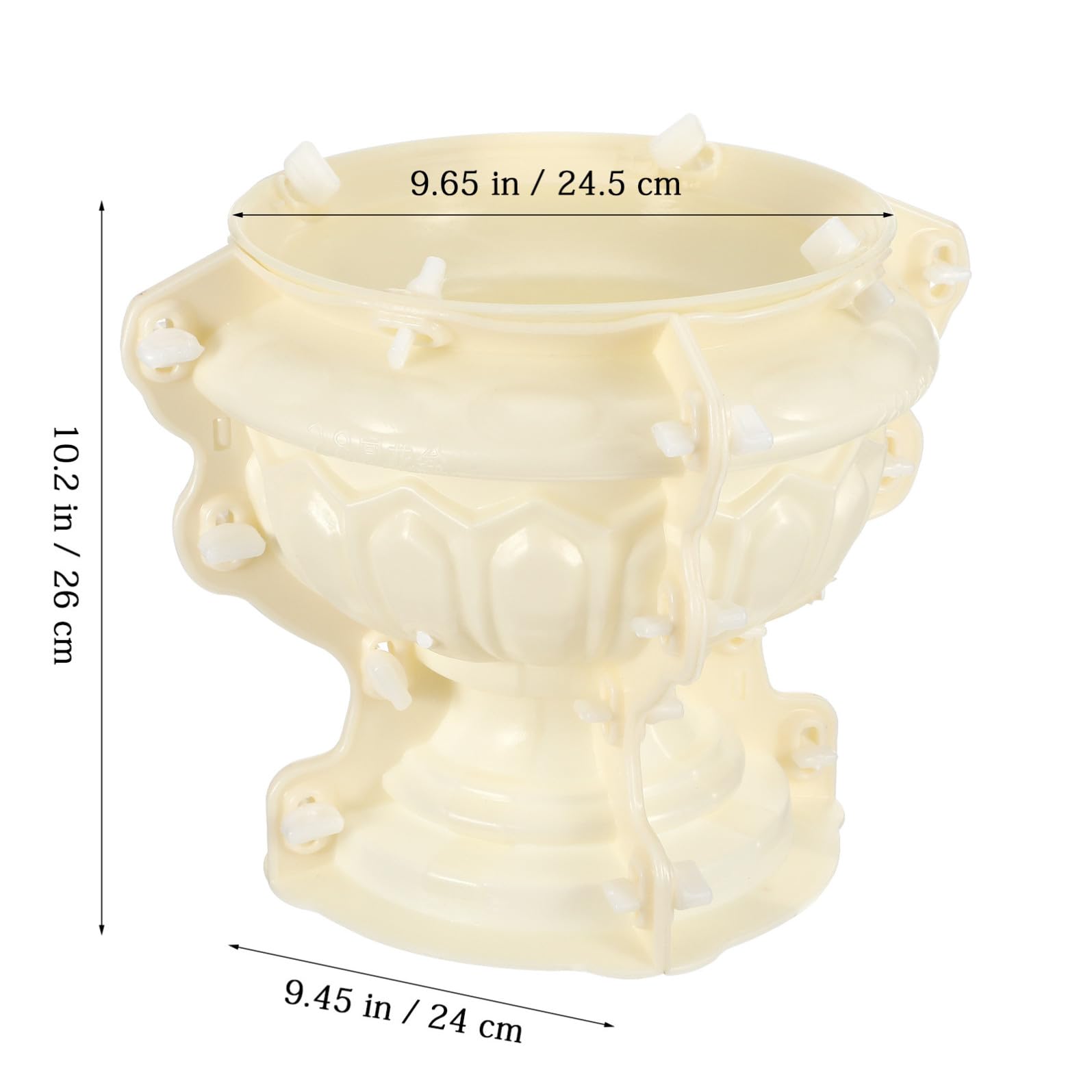 GALPADA Stampo per vaso da fiori in plastica durevole, stile, flessibile e riutilizzabile, adatto per artigianato e realizzazione di vasi per piante da interno