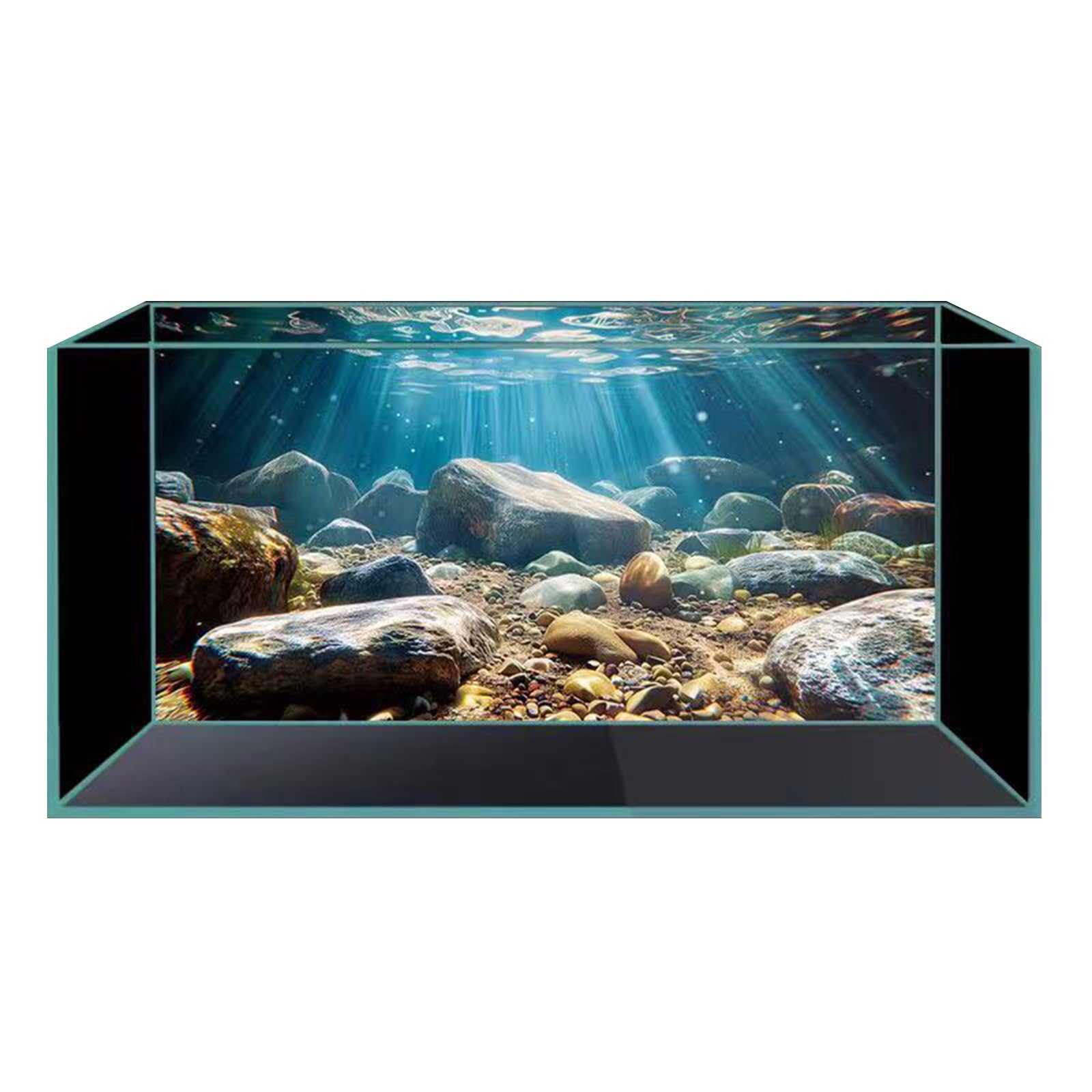 Fondo de pecera de paisaje natural, fondo de acuario, pegatinas de acuario boutique, 30 cm, 40 cm, 50 cm, 60 cm, 80 cm (océano-1, 40 x 80 cm)