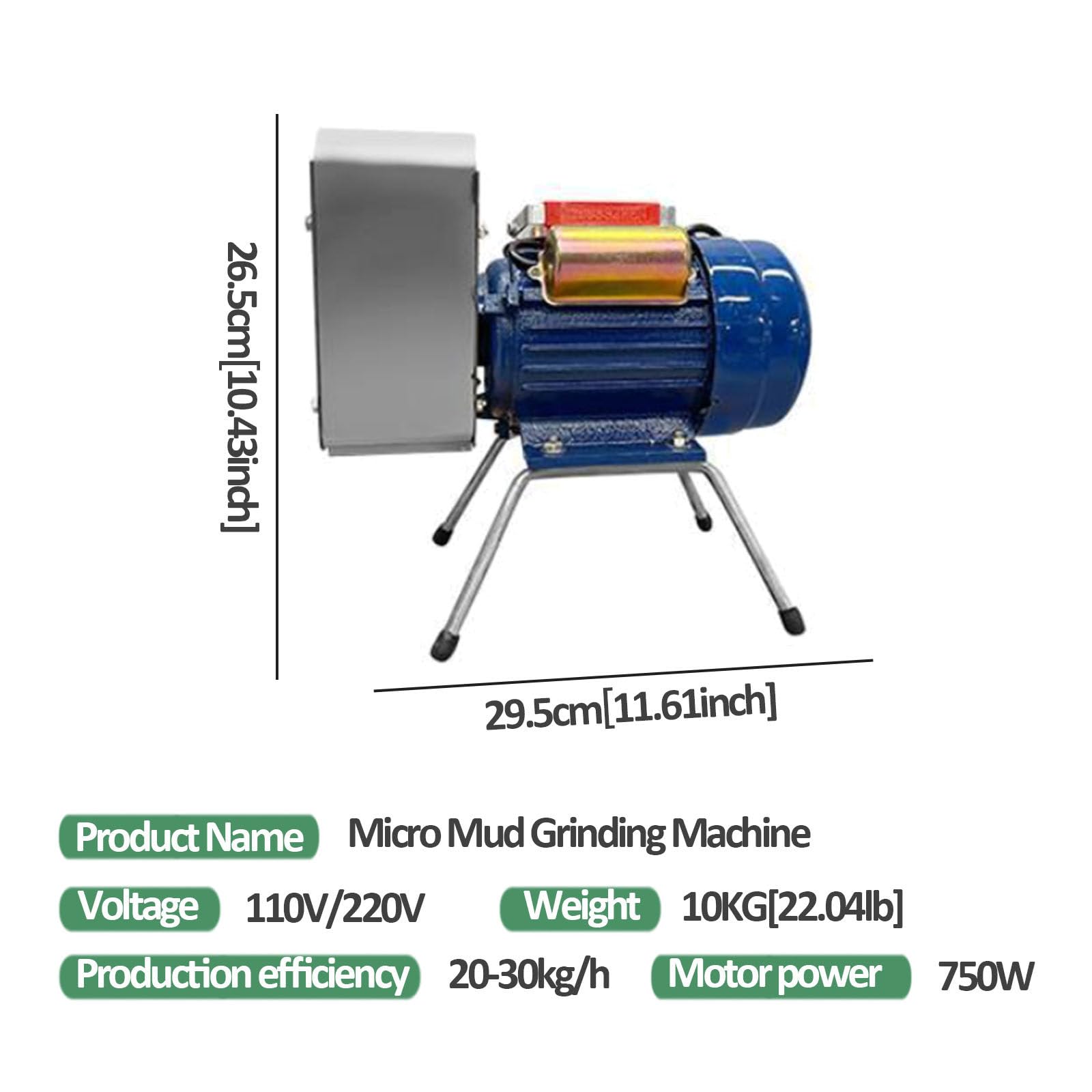 Kommerzieller elektrischer Kartoffelstampfer, 750-W-Kartoffelstampfer aus Edelstahl, Welle und Getriebe für präzises Mahlen, Produktionseffizienz 20–30 kg/Stunde, für Knoblauch, Tomaten