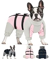 Vista 1 de SUNFURA Abrigo de cuerpo completo para perros pequeños, chaqueta de forro polar cálido para perro, abrigos de invierno para perro de cuatro patas