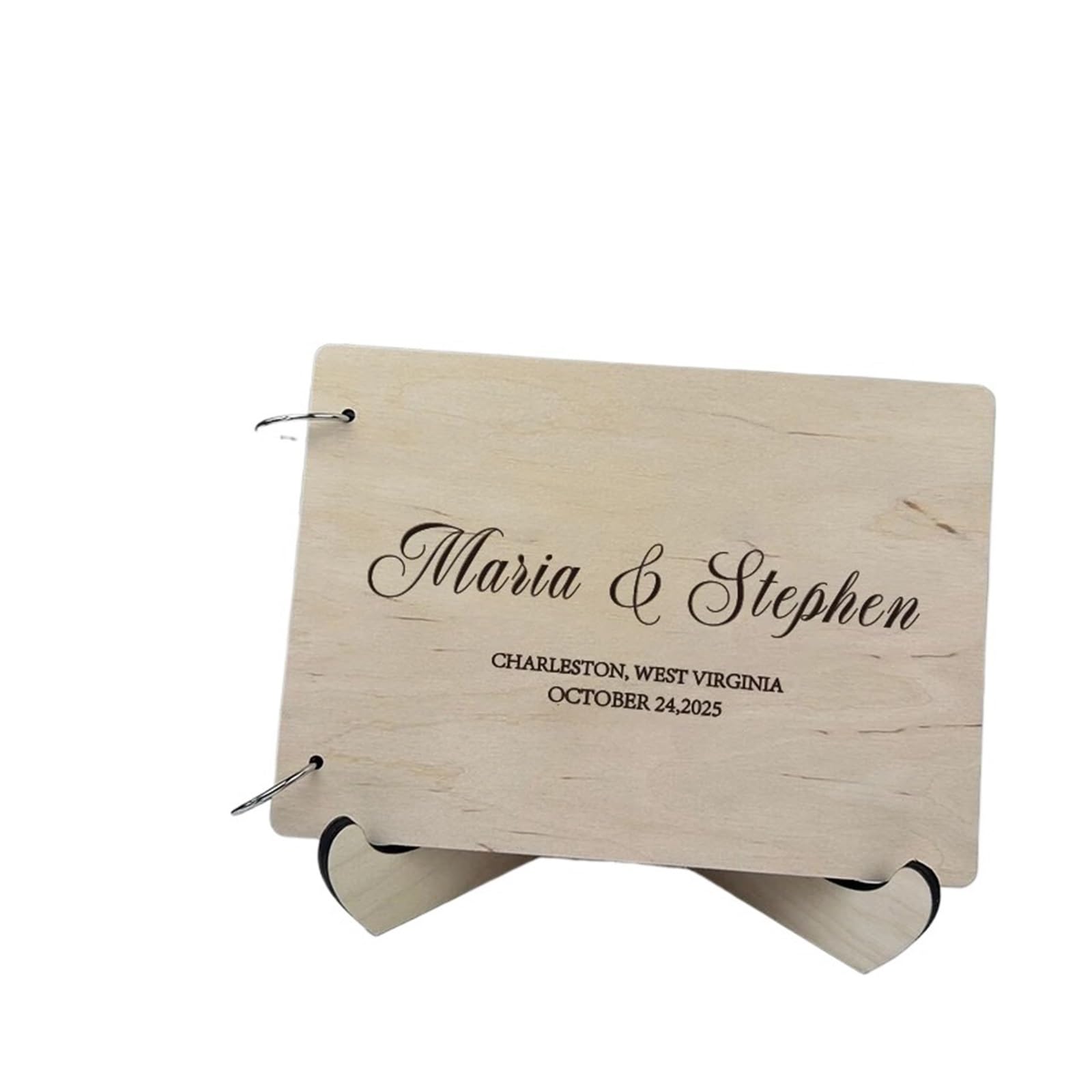Guest Book Matrimonio Libro dei segni di Matrimonio in Legno A4 A5 | Registra Le Firme Degli Ospiti For Le Attività Dell'anniversario Di Fidanzamento(Color 3,A4 100 Pages)
