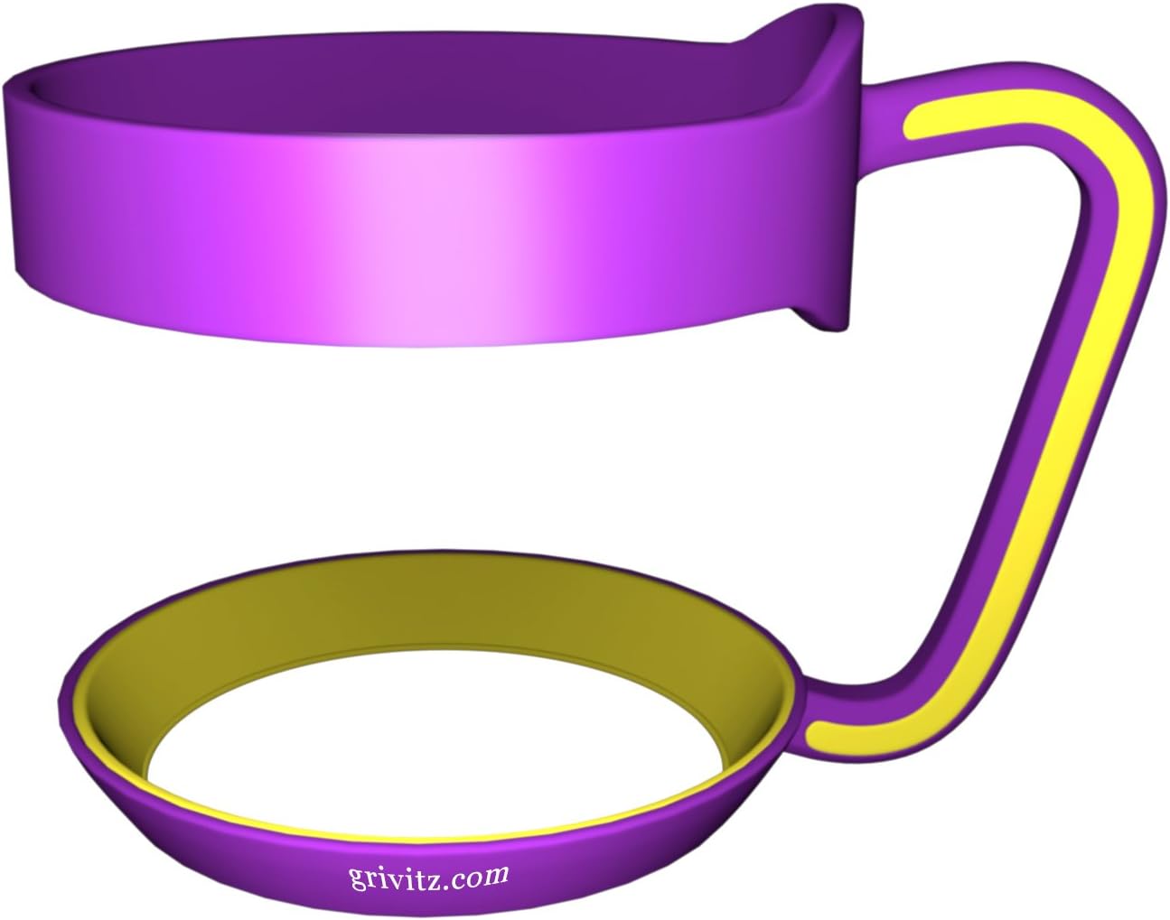 Grivitz® Handle for YETI Rambler, Rtic, Kodiak, SIC, Boss and other 30 oz Tumblers (Purple/Gold)
