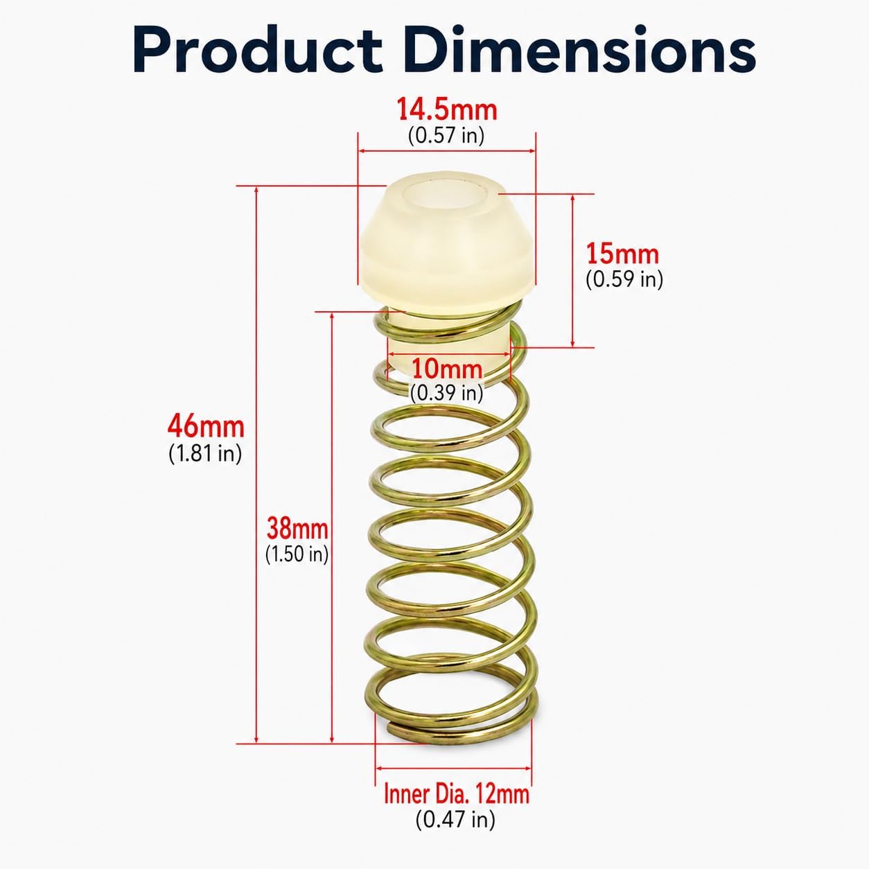 Air Throttle Valve Spring Kit for Pneumatic Impact Wrench Fit 5 | For 1/2, 3/4, 1 inch compatible tools, match old plunger before ordering