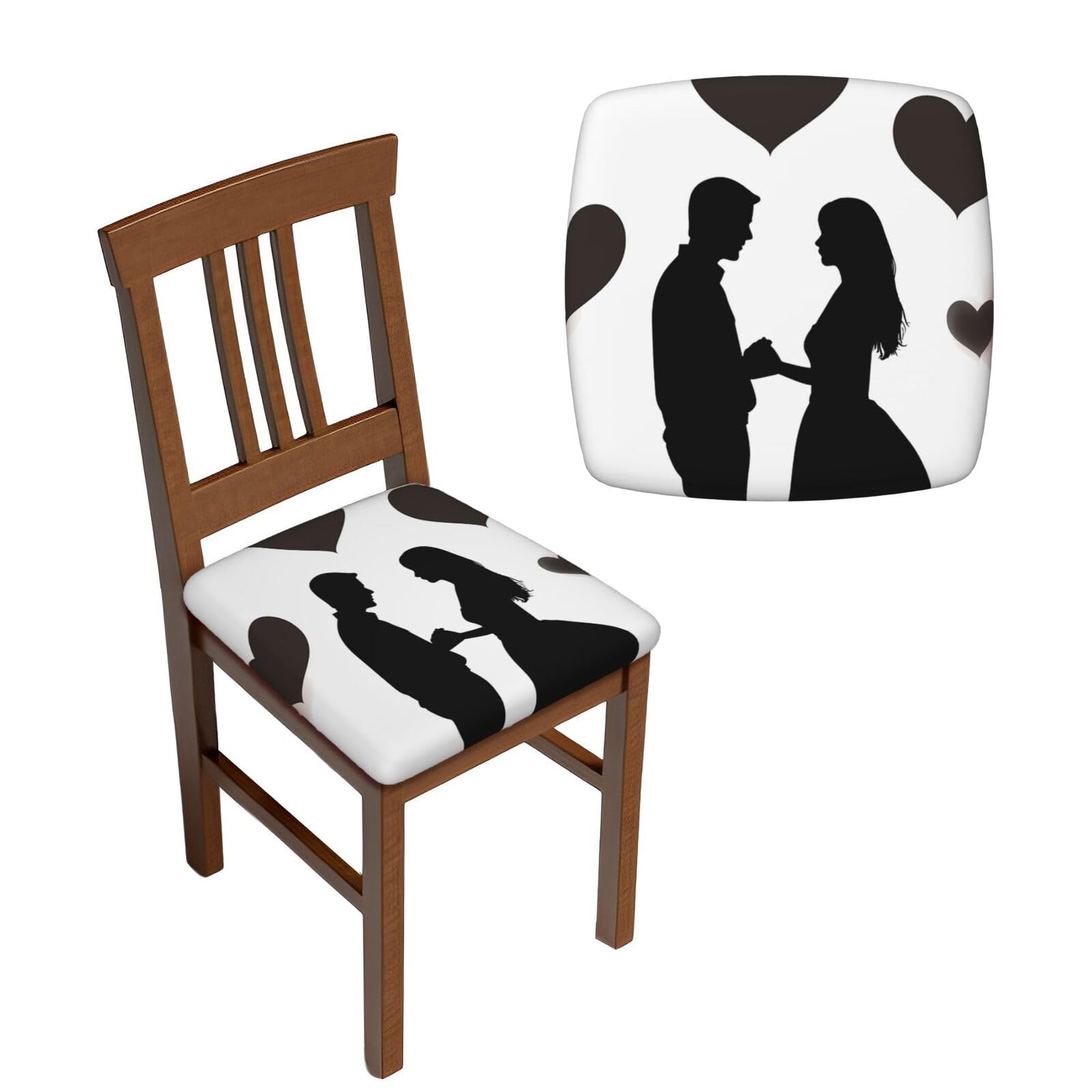 Housses de chaise amovibles lot de 6 extensibles pour protéger vos sièges