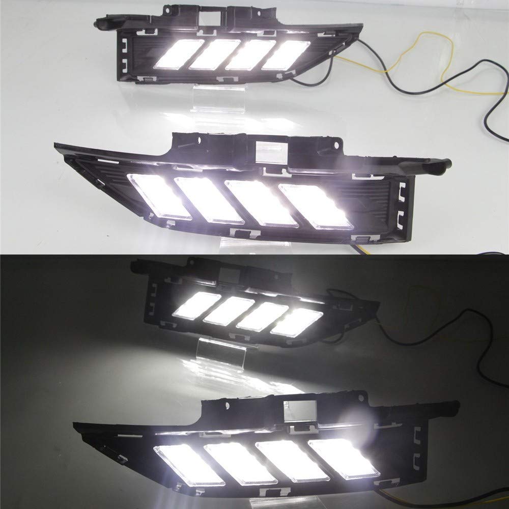 Luces diurnas LED DRL para Kona Encino 2018 2019 2020 2021, LED DRL + amarillo Streamer luces de señalización