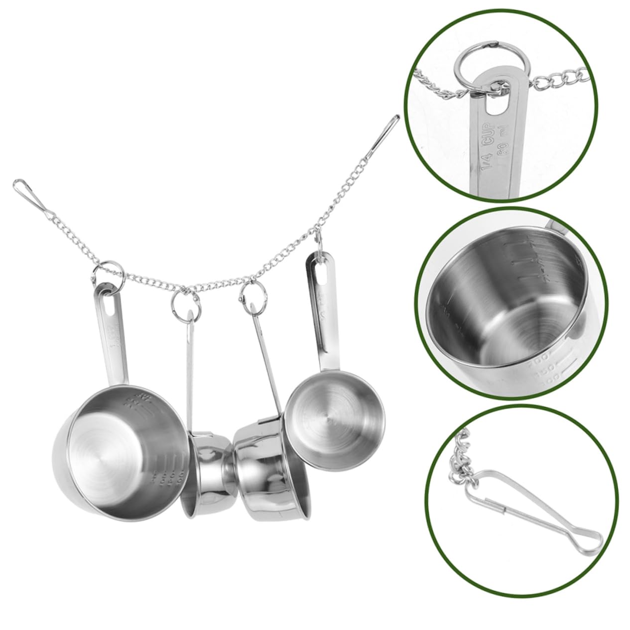 Giocattolo in Acciaio Inox per Pappagallo 2 Pezzi Argento | Resistente a Morsi e Usura, Accessorio per Gabbia, Adatto a Piccoli Animali, Uso Domestico