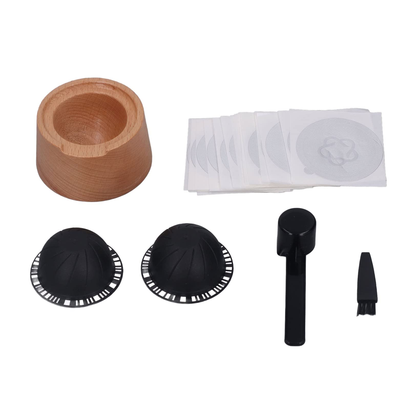 Filtro de cápsulas de café reutilizable, filtro de cápsulas de café recargable con cepillo de limpieza y cuchara medidora, relleno de polvo de café de 230 ml