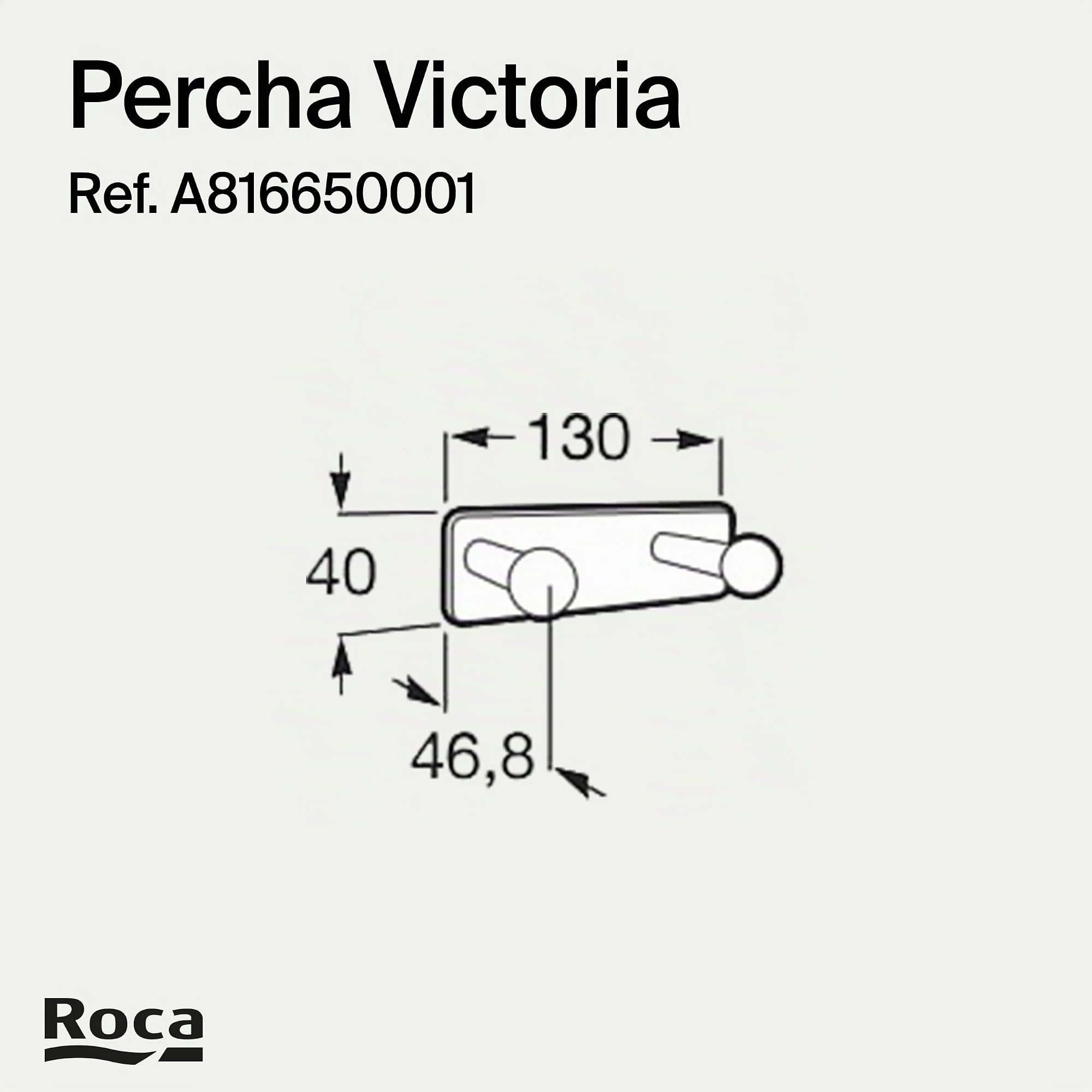 Roca,Victoria,Percha doble (Posibilidad de instalación mediante tornillería o adhesivo),A816651001