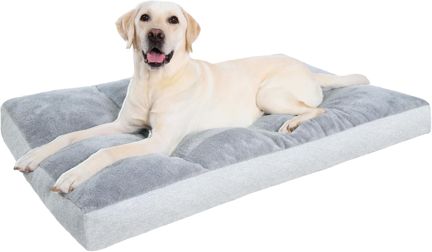 Washable Dog Bed for Large Dog, XL Crate Bed Plush Pet Kennel Pad with Non-Slip Bottom, Pet Sleeping Mat, 41×27 inch, Light Gray Washable Dog Bed for Large Dog, XL Crate Bed Plush Pet Kennel Pad with Non-Slip Bottom, Pet Sleeping Mat, 41×27 inch, Light Gray