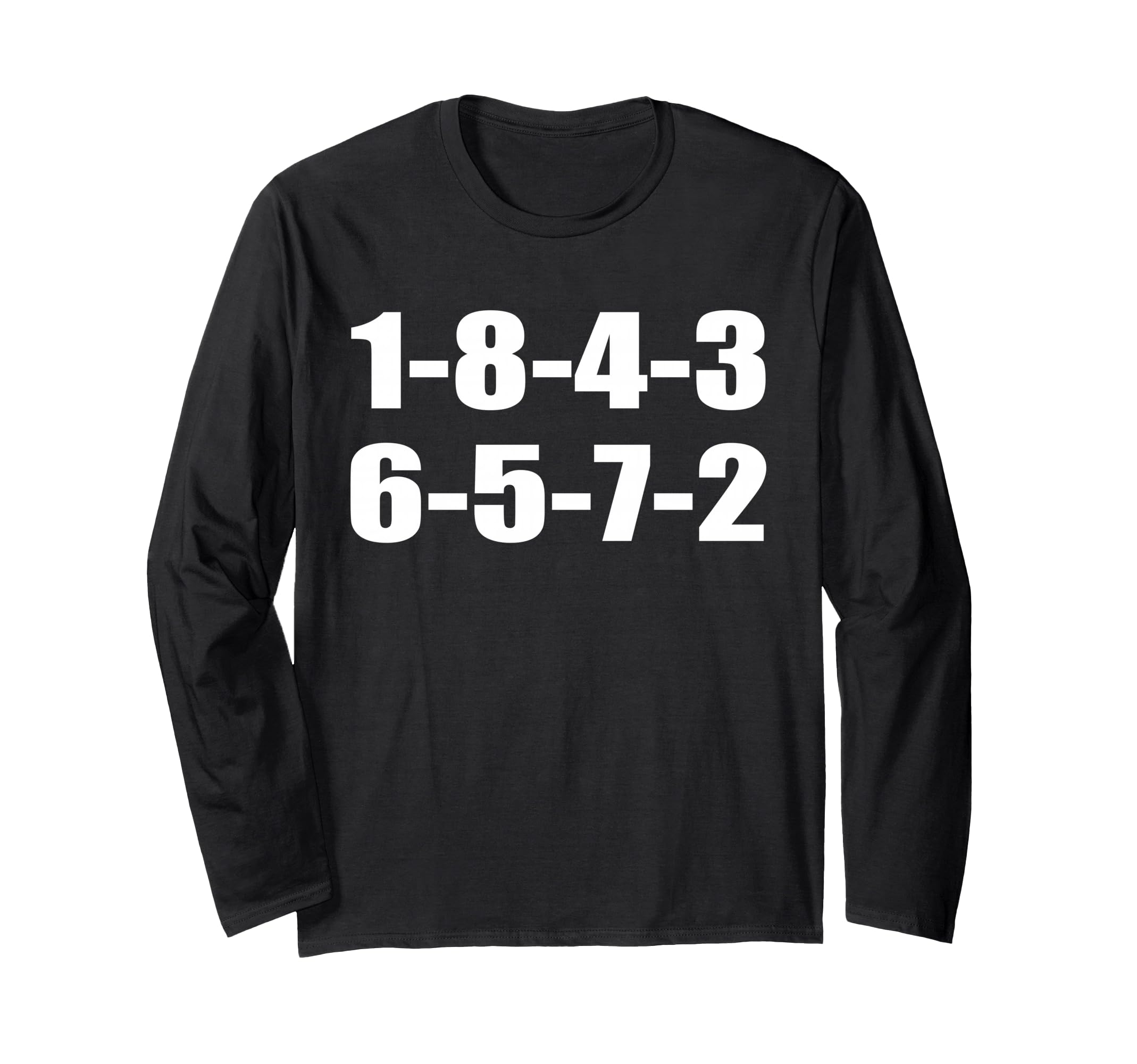 1-8-4-3-6-5-7-2 Fire Order Small Block Motor V8 Large Block Long Sleeve T-Shirt