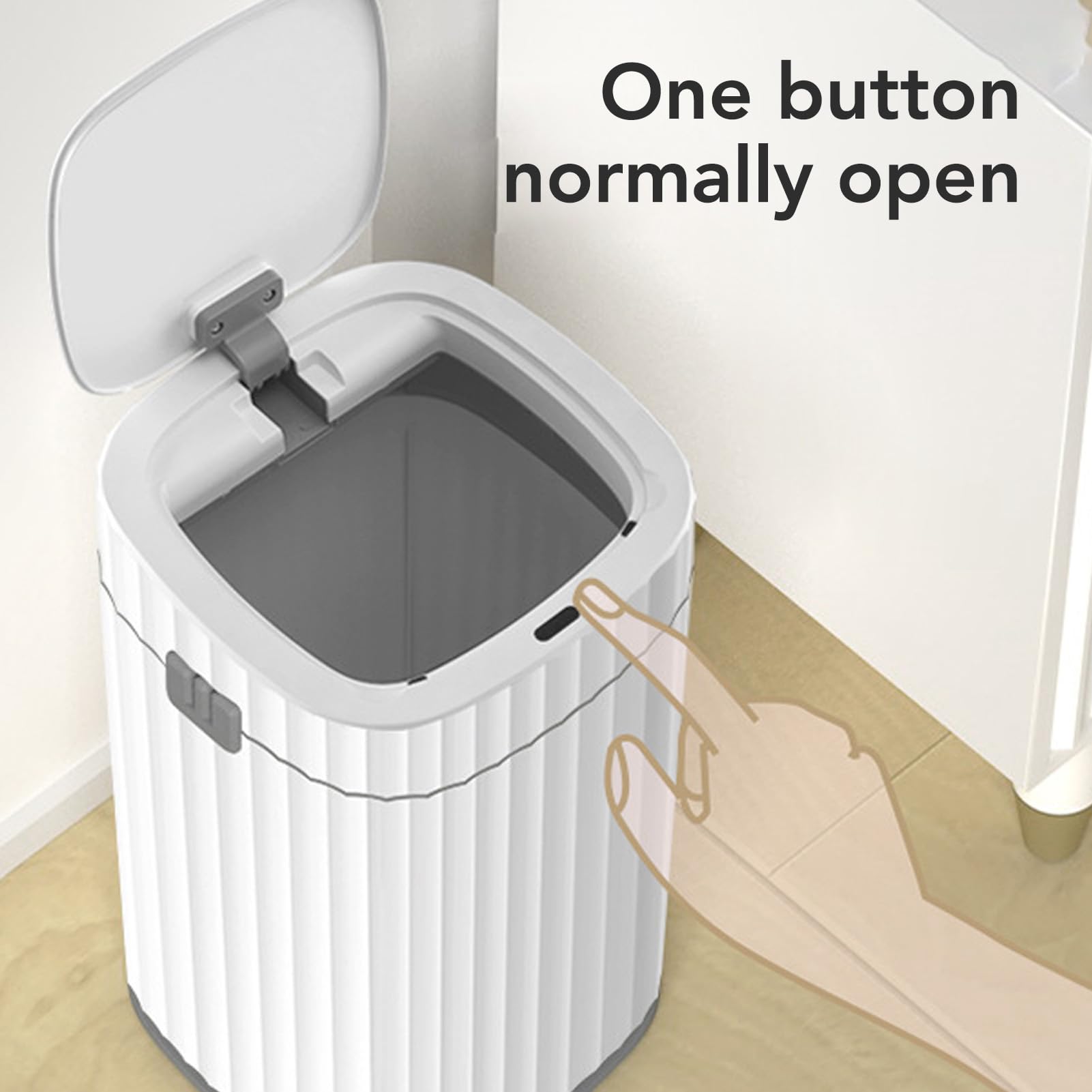 Poubelle grande capacité, poubelle à capteur intelligent, avec couvercle électrique, étanche, adaptée au salon et à la salle de bain. | Leroy Merlin