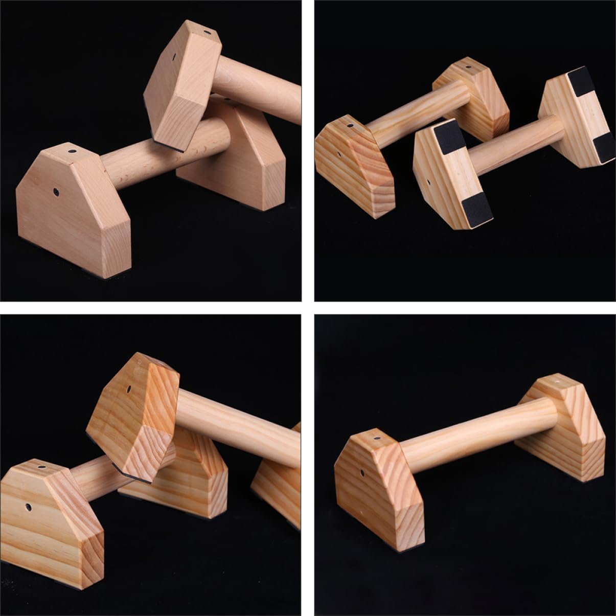 VICASKY Exercise Push-up Stands Pine Material Home Fitness Equipment Safe Comfortable to Use