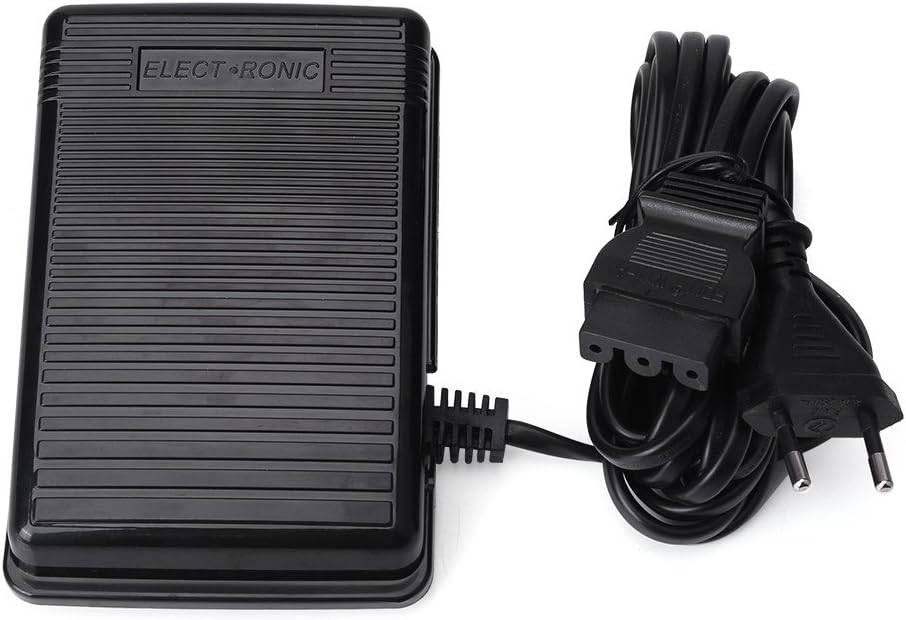 Close-up of the Walfront Sewing Machine Foot Pedal's EU power plug