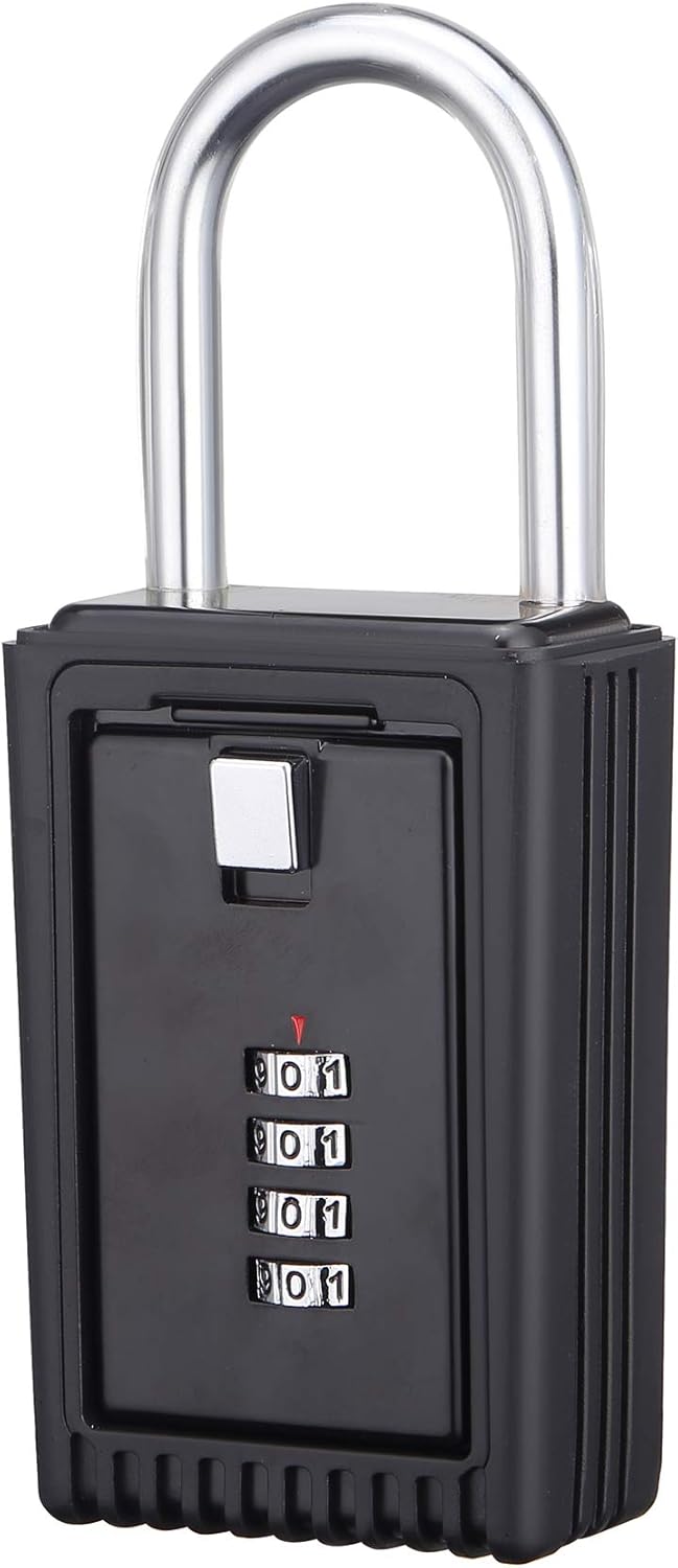 Product Deal Champs Realtor Combination Lock, 4 Digit Comination Padlock, Real Estate Key Lock Box, Set-Your-Own Combination, Removable Storage Lock