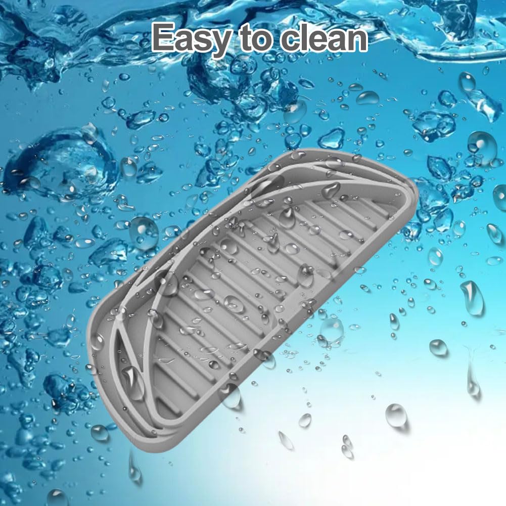 Vassoio Antigoccia Per Frigorifero | Silicone | 21x8 Cm | Grigio