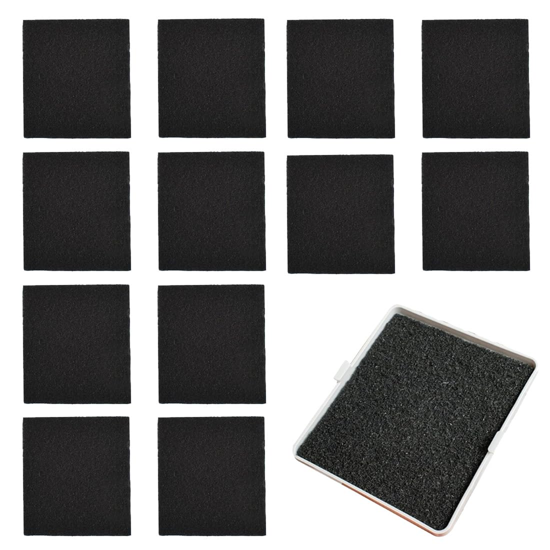 LYQNIHOB Filtro de Carbón Activado para Arena y Grano de Gato (12 Piezas) Se Adapta a la mayoría de los tazones de Bandeja de Arena para Gatos
