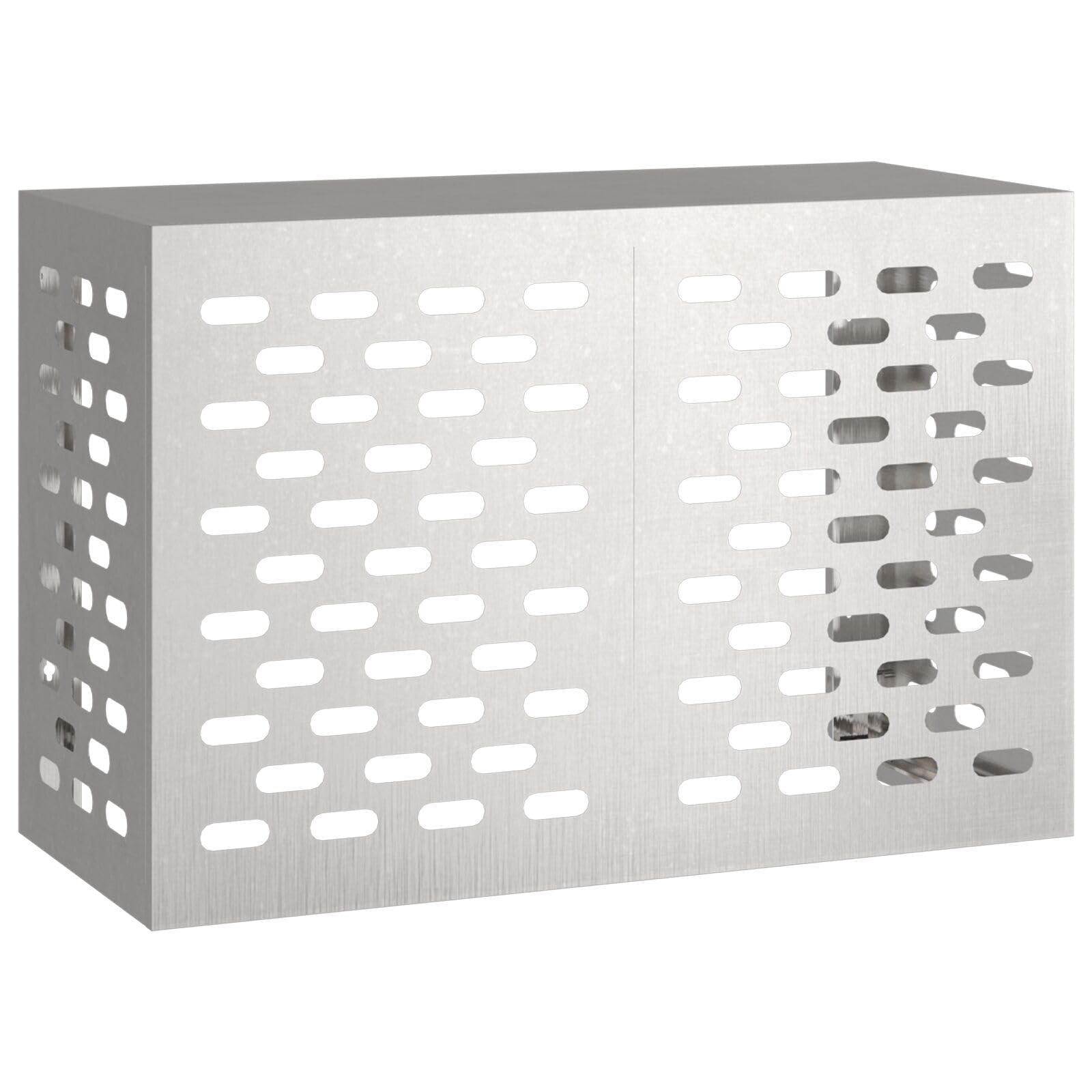 vidaXL Stainless Steel Air Conditioner Cover with Matte Finish Modern Outdoor Climate Protection Dimensions 90 x 40 x 60 cm Easy Installation for Air Conditioners A Robust Metal Design Weatherproof