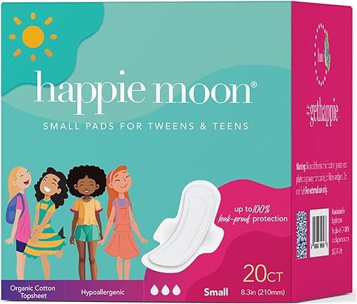 Miniatura 12 de Almohadillas de algodón orgánico para adolescentes y adolescentes | Almohadillas ultrafinas con alas | Sin cloro y sin fragancia | Durante la noche,