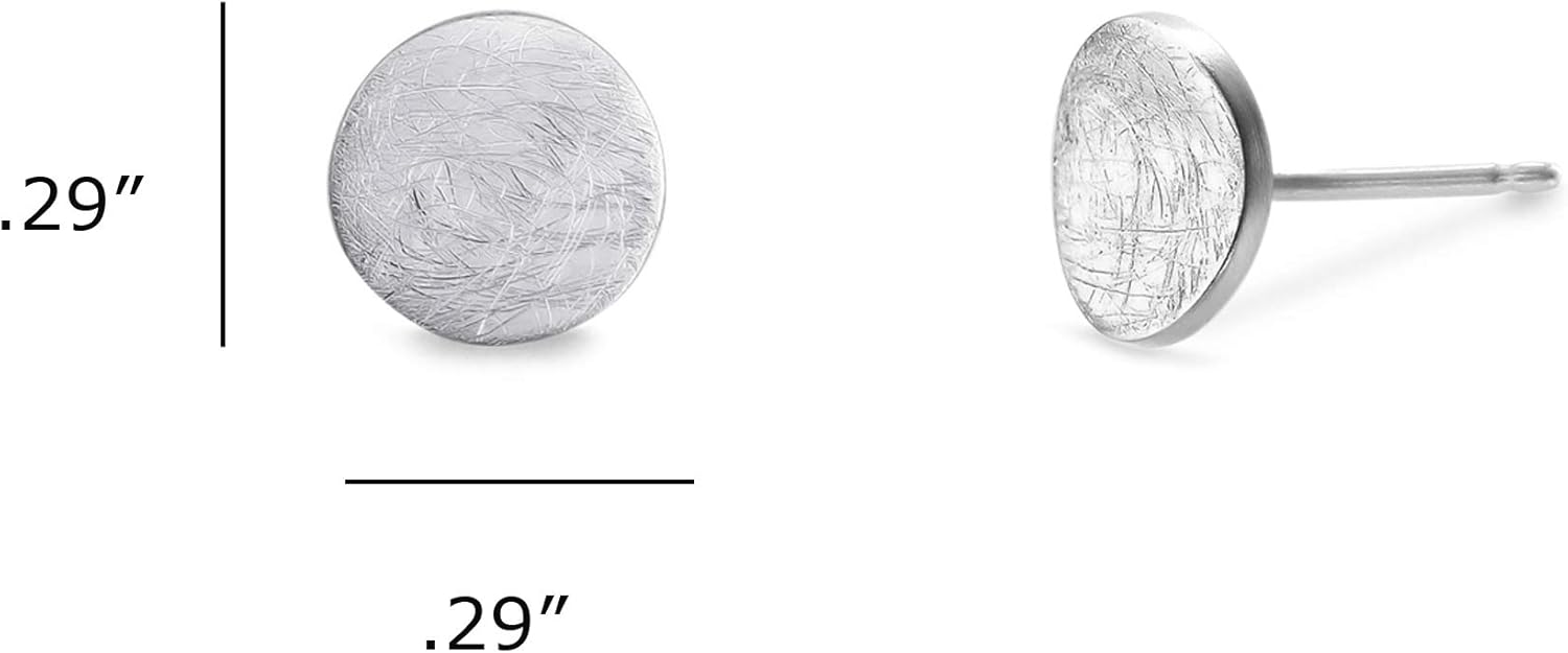 Boma Jewelry Sterling Silver Iced Finish Circle Stud Earrings - Image 4
