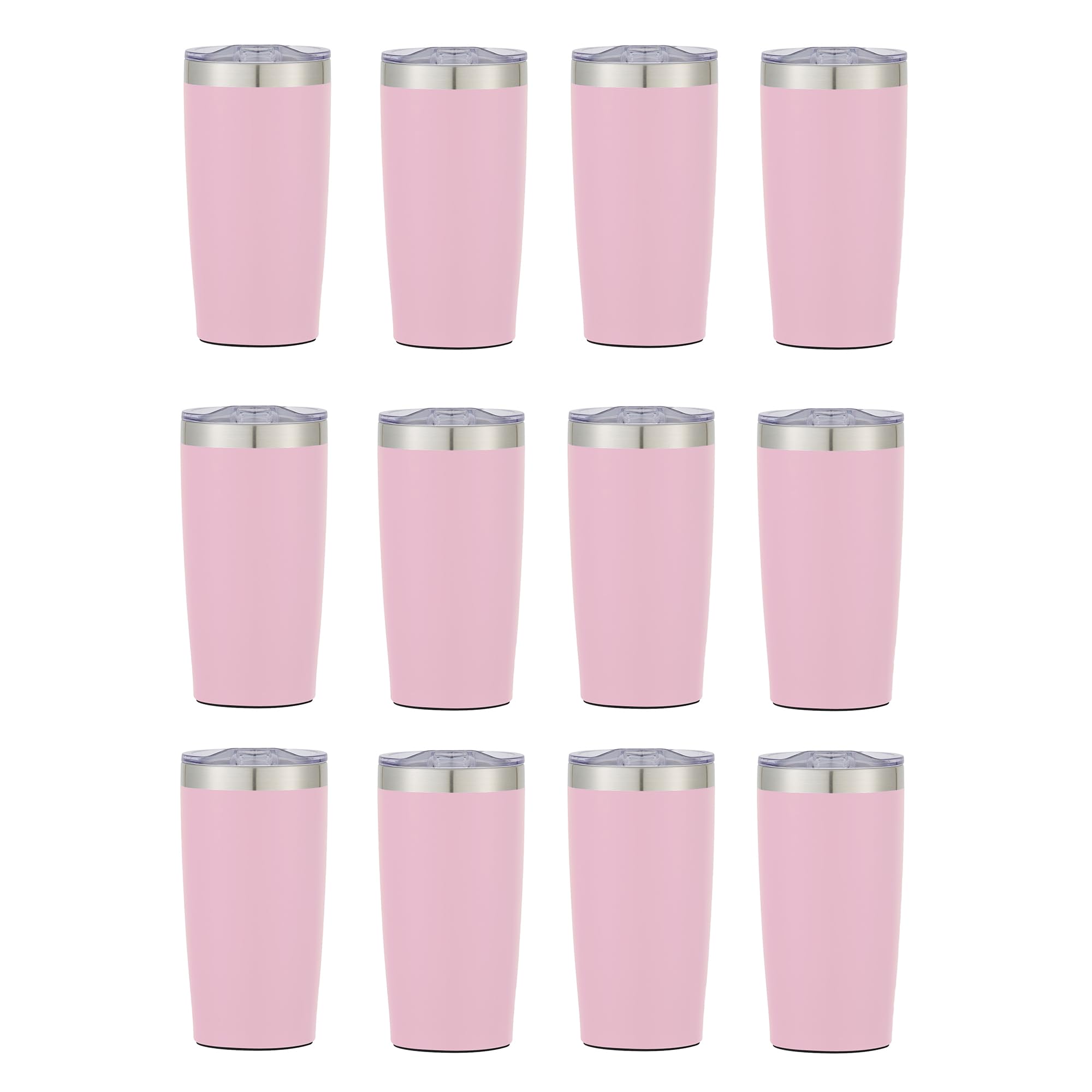 Amazon.com: Gifts by Design 12 Ct of 20 Oz Two-Tone Himalayan Stainless  Steel Tumbler with Lid  Pink  Customizable Insulated Cups for Water,  Coffee, Hot & Iced Drinks  Great for