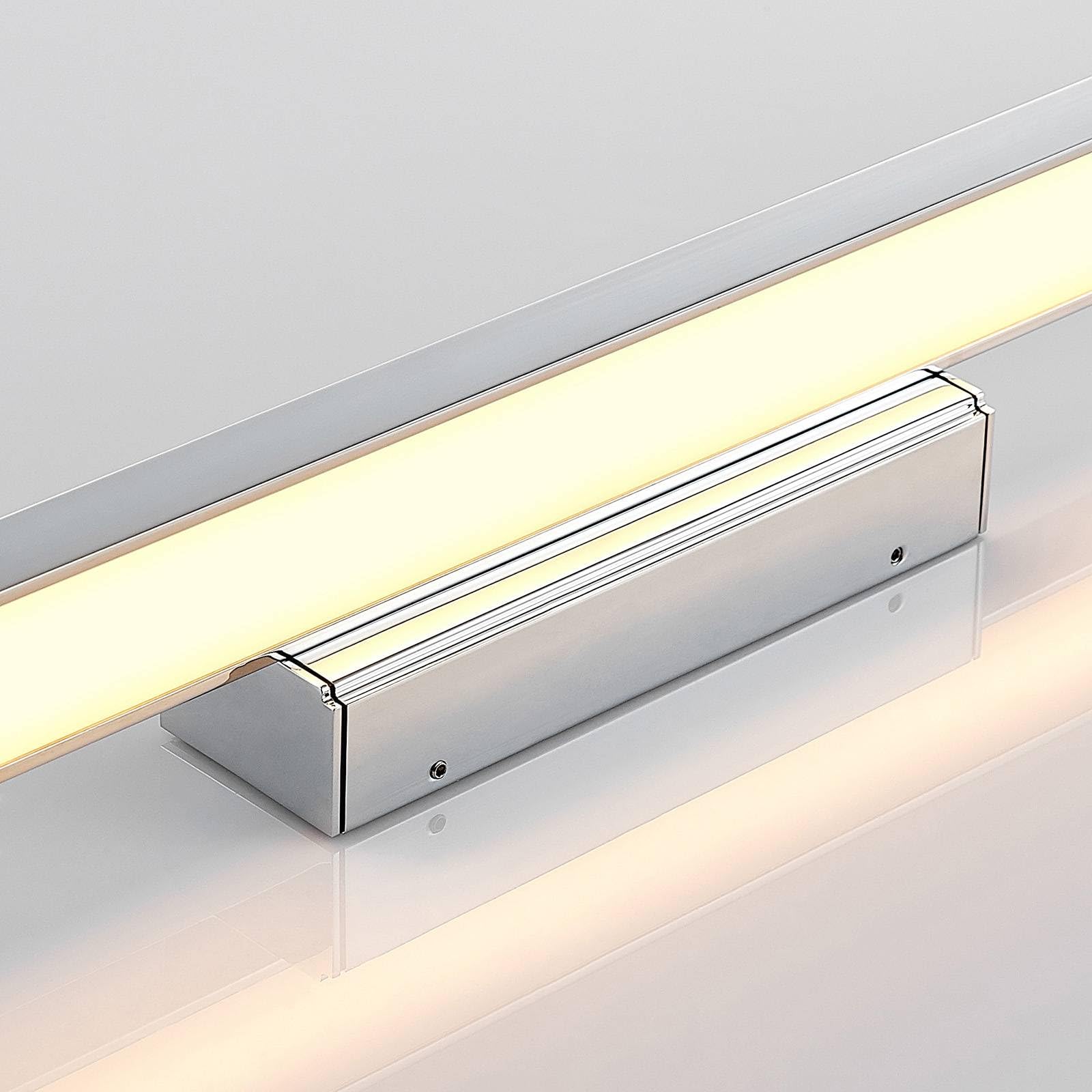 Lindby LED Wandleuchte, Wandlampe Bad Alenia (spritzwassergeschützt (Modern) in Chrom aus Aluminium (1 flammig) - Wandleuchten Spiegelleuchte Badezimmer Wandbeleuchtung Badezimmerleuchte