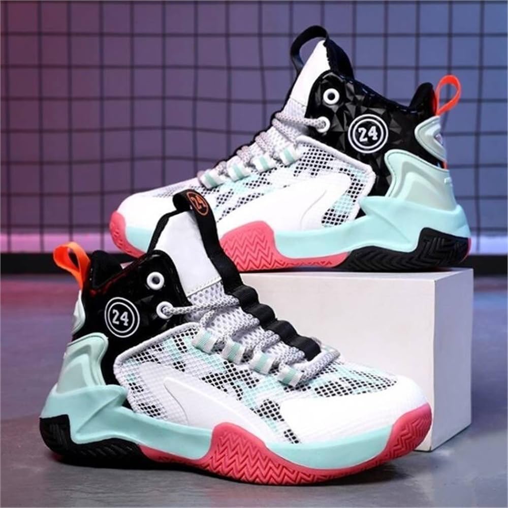 Hixingo Zapatillas de Baloncesto para Niños, Zapatos de Baloncesto para Hombre Zapatillas de Deporte de Caña Alta, Sneakers Unisex Zapatillas de Correr Casuales