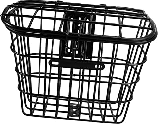 Bike Wire Basket for Bike and Electric Vehicle, Black Stainless Steel