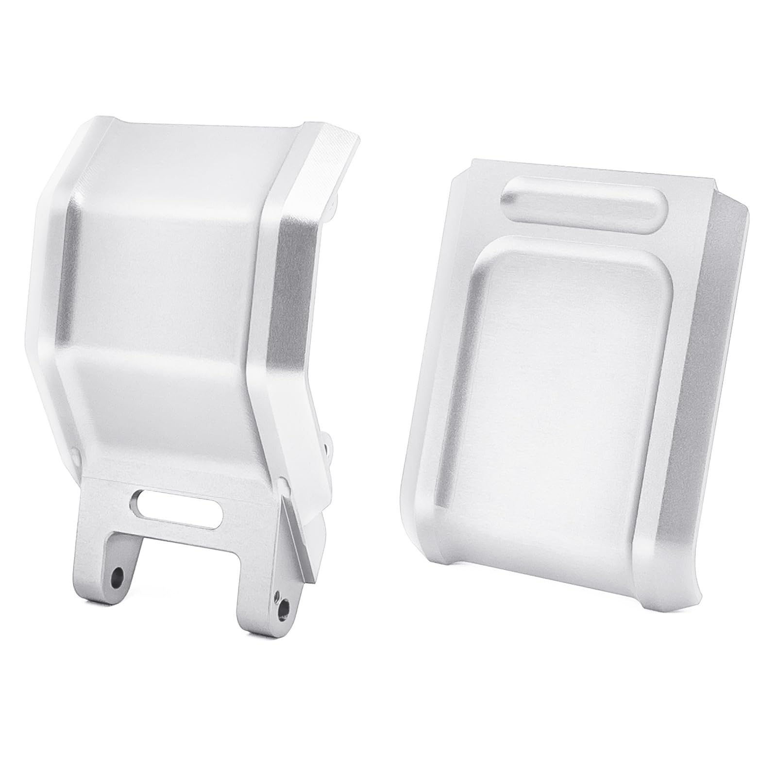 JGGZONE Aluminum 7075 Guard Armor Protector Skid Plate Compatible with LOSI 1/4 Promoto-MX Motorcycle RC Chassis Armor Protection Plate Skid Plate Upgrade Parts Accessories (Silver)