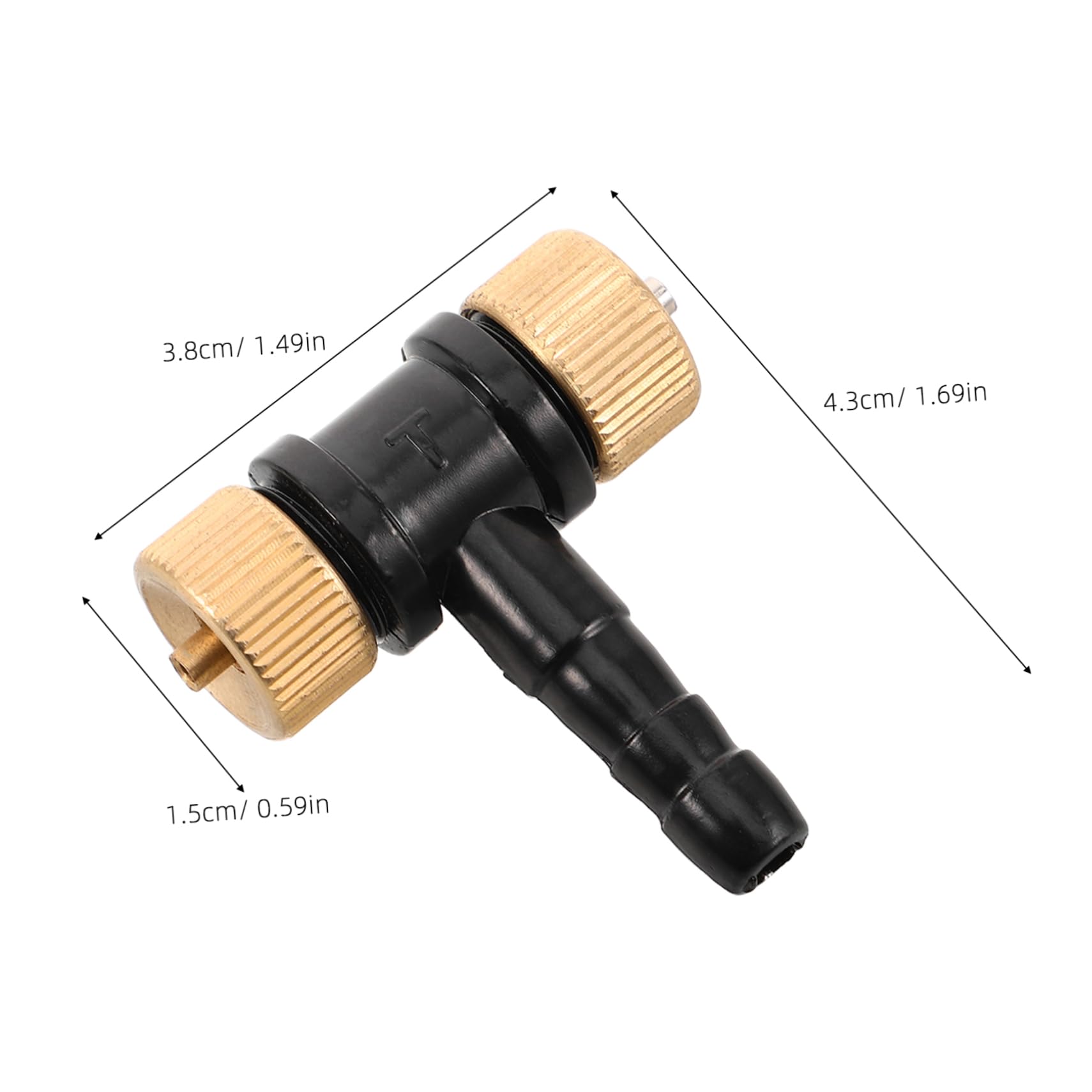 STOBAZA Auto Tire Inflator Nozzle Adapter with Shape Dual Head Quick Connect Metal Construction Leakproof Design for Car Motorcycle Air Pump Essential Tire Inflation Tool