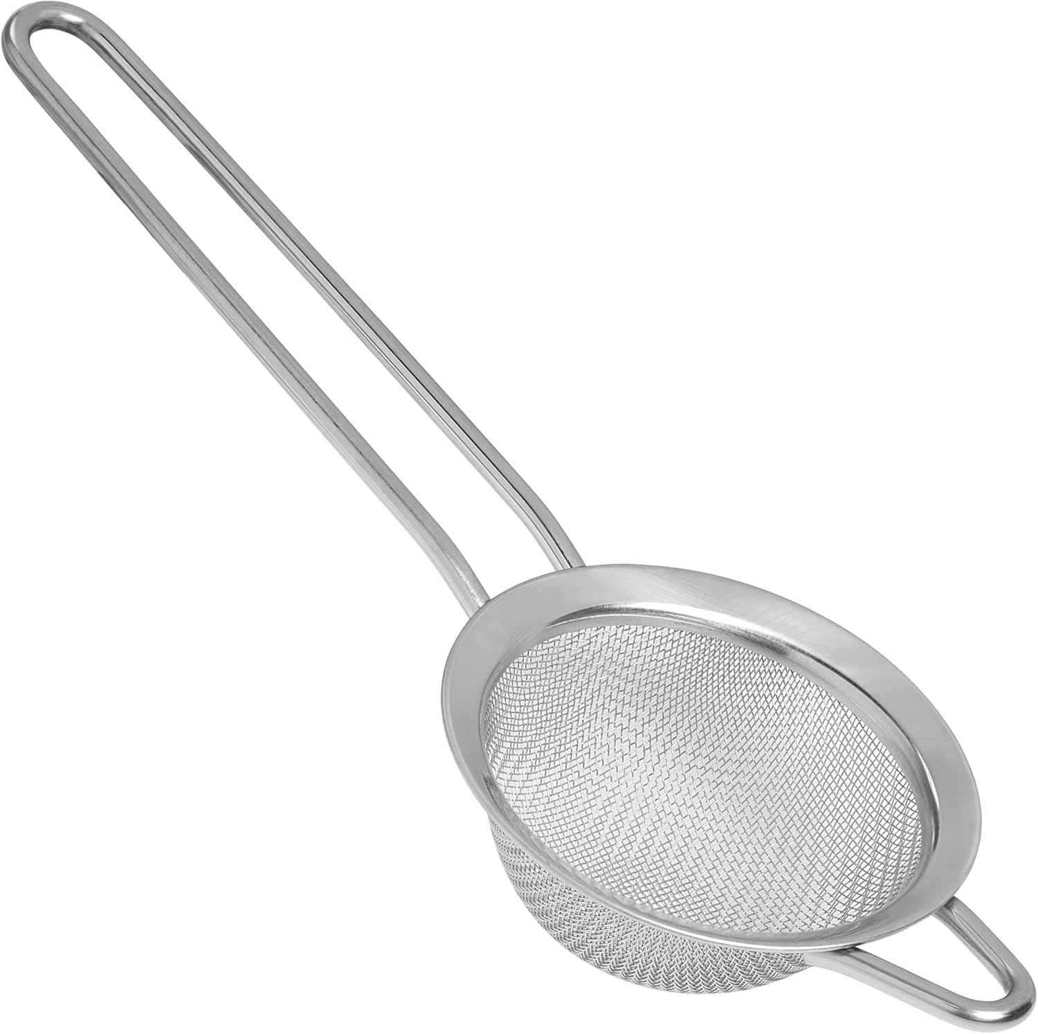 Stainless Steel Fine Mesh Tea Strainer for Loose Leaf, 7cm Small Sieve with Non-Slip Handle, Perfect as a Matcha Sifter, Baking Sieve for Icing Sugar, Cocktail Strainer and Dusting Desserts