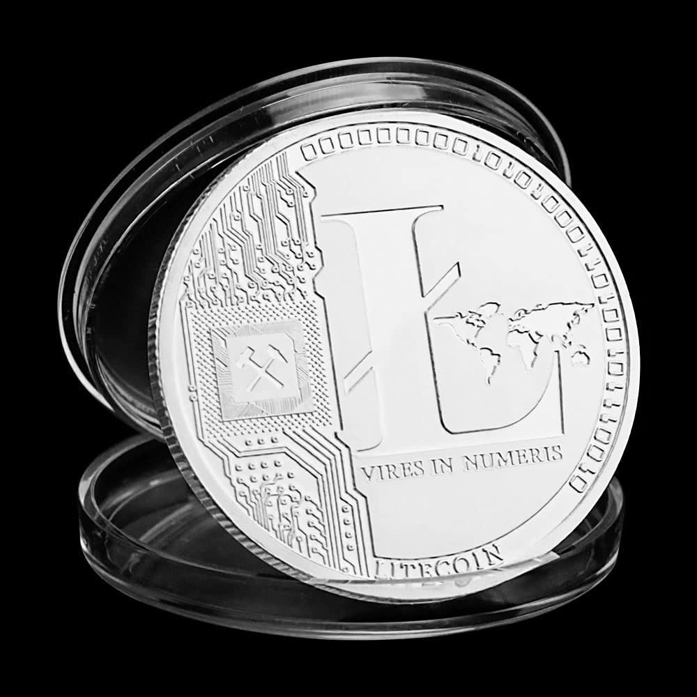 Amazon.co.jp: ライトコイン お土産とギフト 銀メッキの記念コイン 現物 ライトコイン コレクション アート 暗号通貨 コイン クリプト  : ホビー