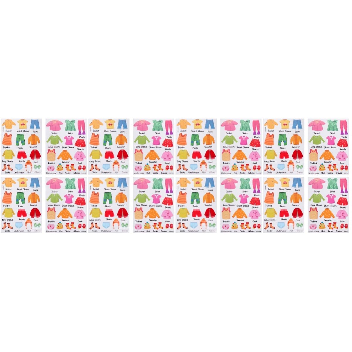 VANZACK 8 Set Adesivi Per Etichette Per Abbigliamento Etichette Per Abbigliamento Adesivi Personalizzati Segnaposti Per Inserti Per Rack Etichette