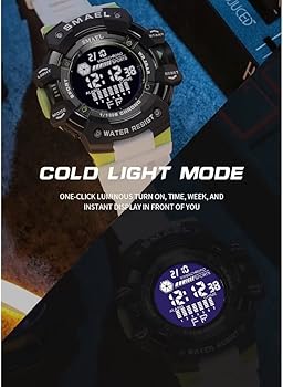 SMAEL Orologio Sportivo Uomo – 8050 Nero, Digitale, Grande Quadrante 57mm, Militare, Impermeabile 50m