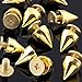 RUBYCA 100 Sets 9MM Gold Color Bullet Cone Spike and Stud Metal Screw Back for DIY Leather-Craft